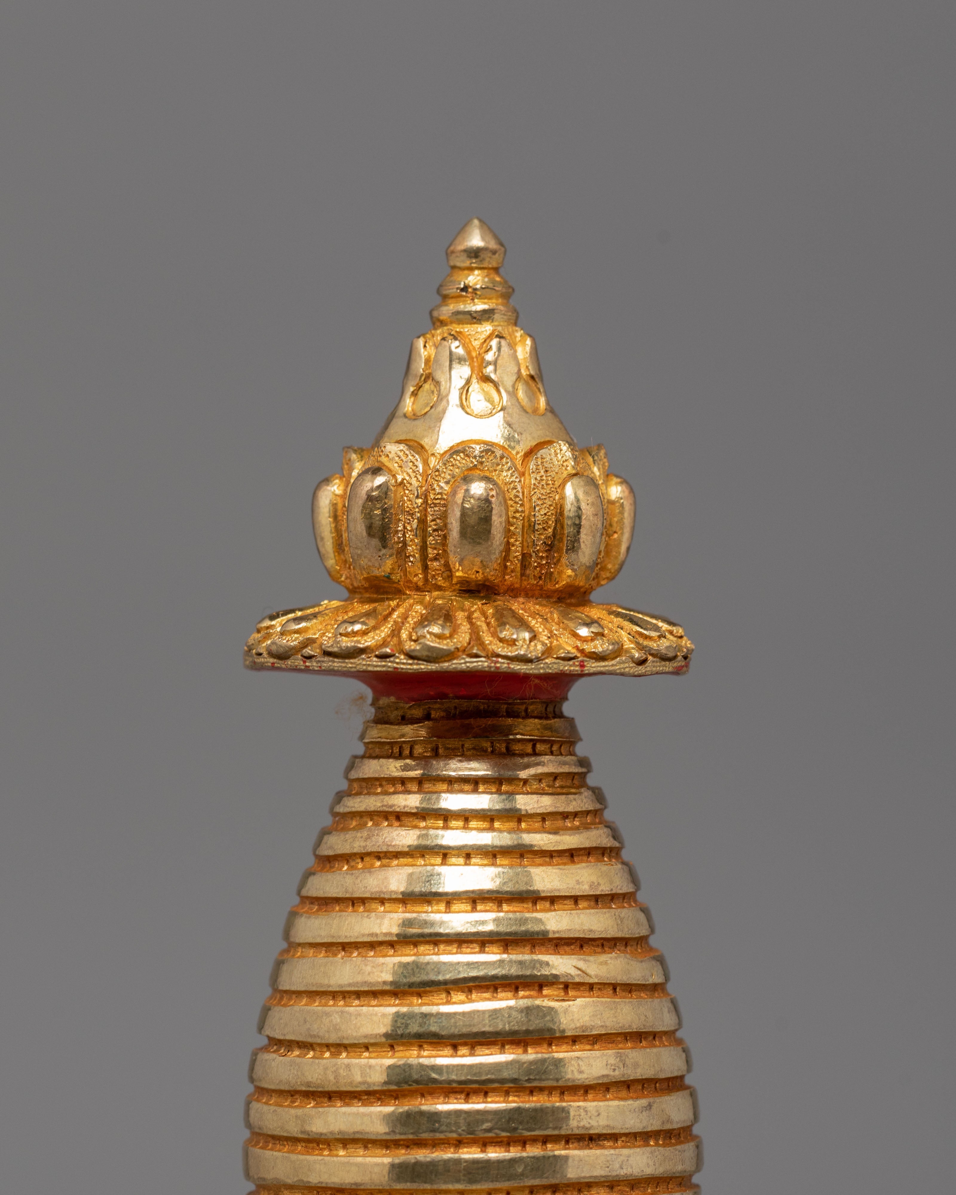 Gold Plated Sacred Buddhist Stupa | Symbol of Peace