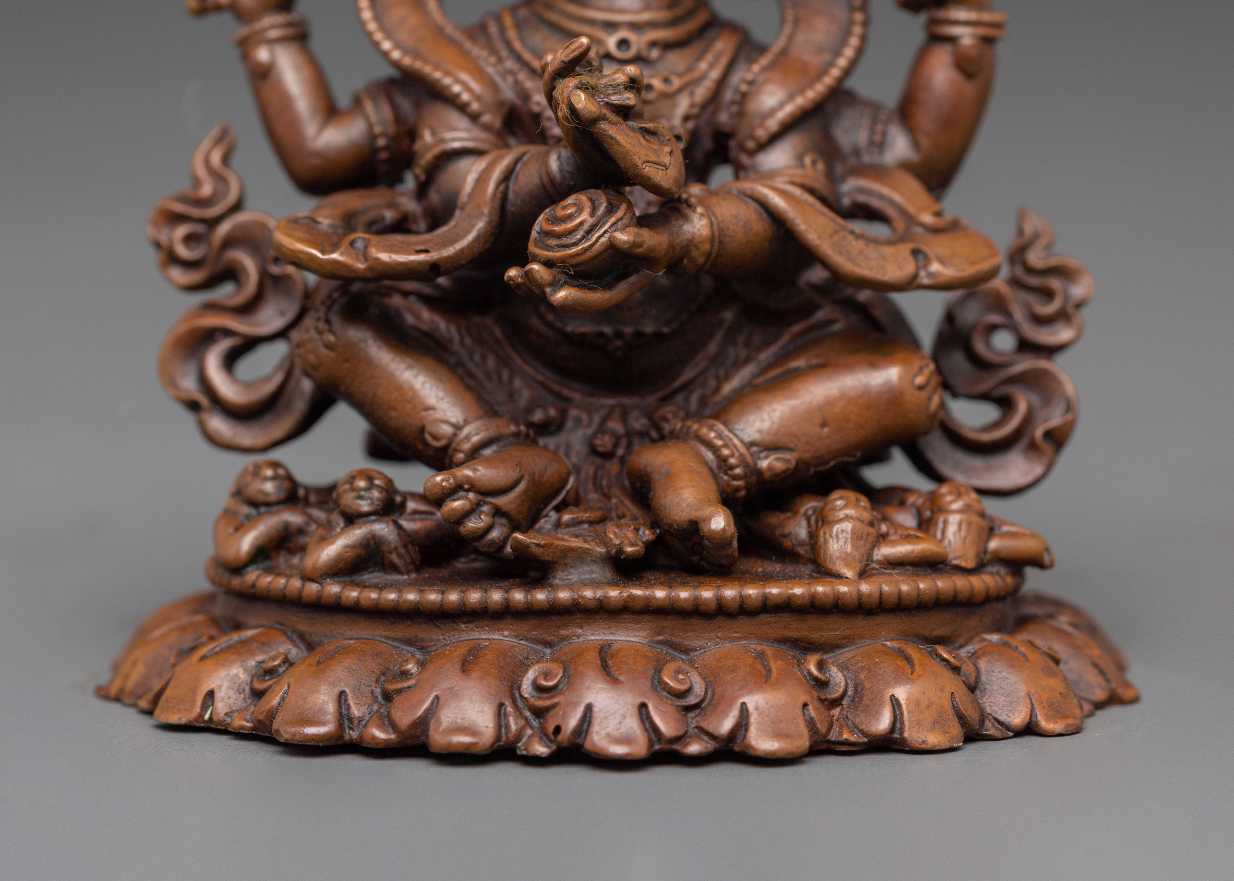 Wrathful Deity 4 Armed Mahakala | Deity of Compassion and Power