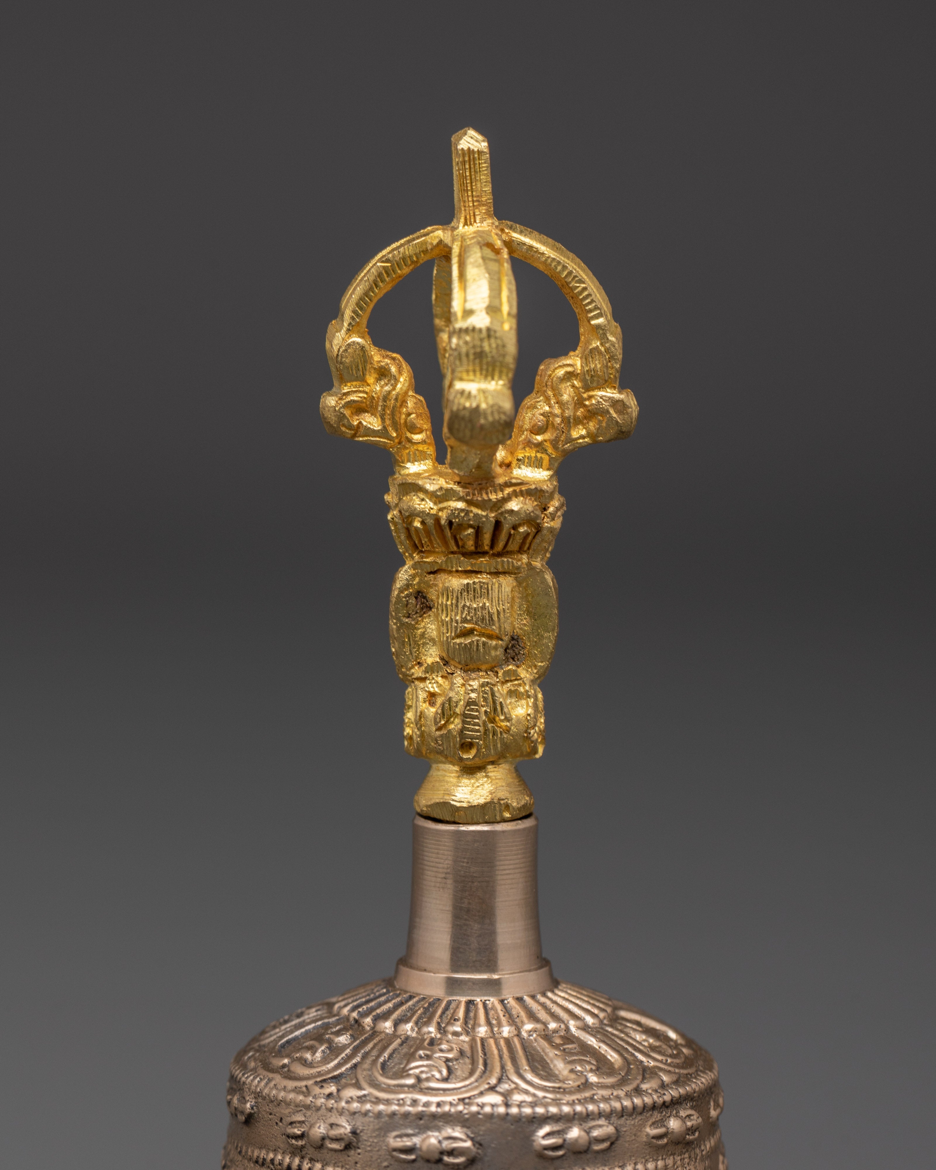Traditional Ritual Bell and Vajra Set | Brass and Bronze Vajrayana Meditation Tool