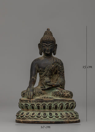 Shakyamuni Buddha Enlightened Master Copper Statue