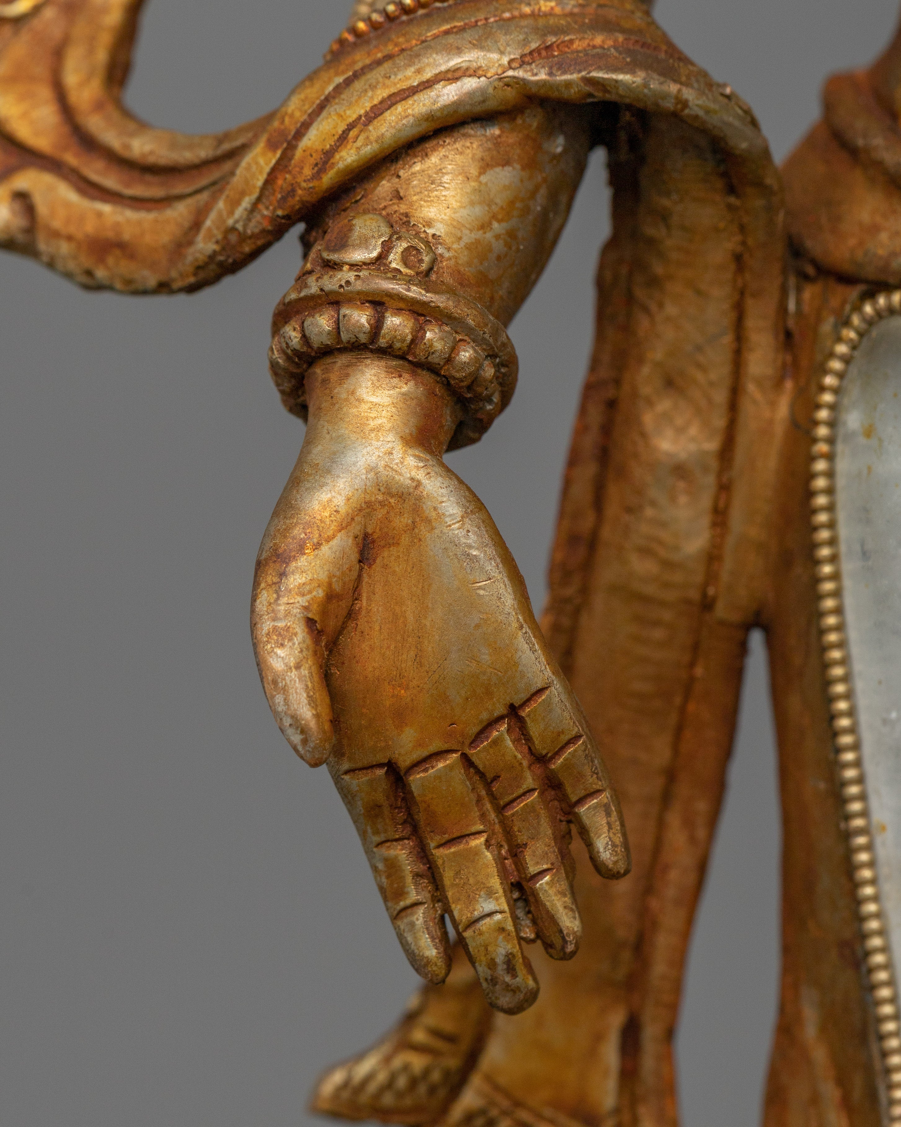 Sacred Avalokiteshvara Sculpture | Radiant Gemstone Buddhist Artwork