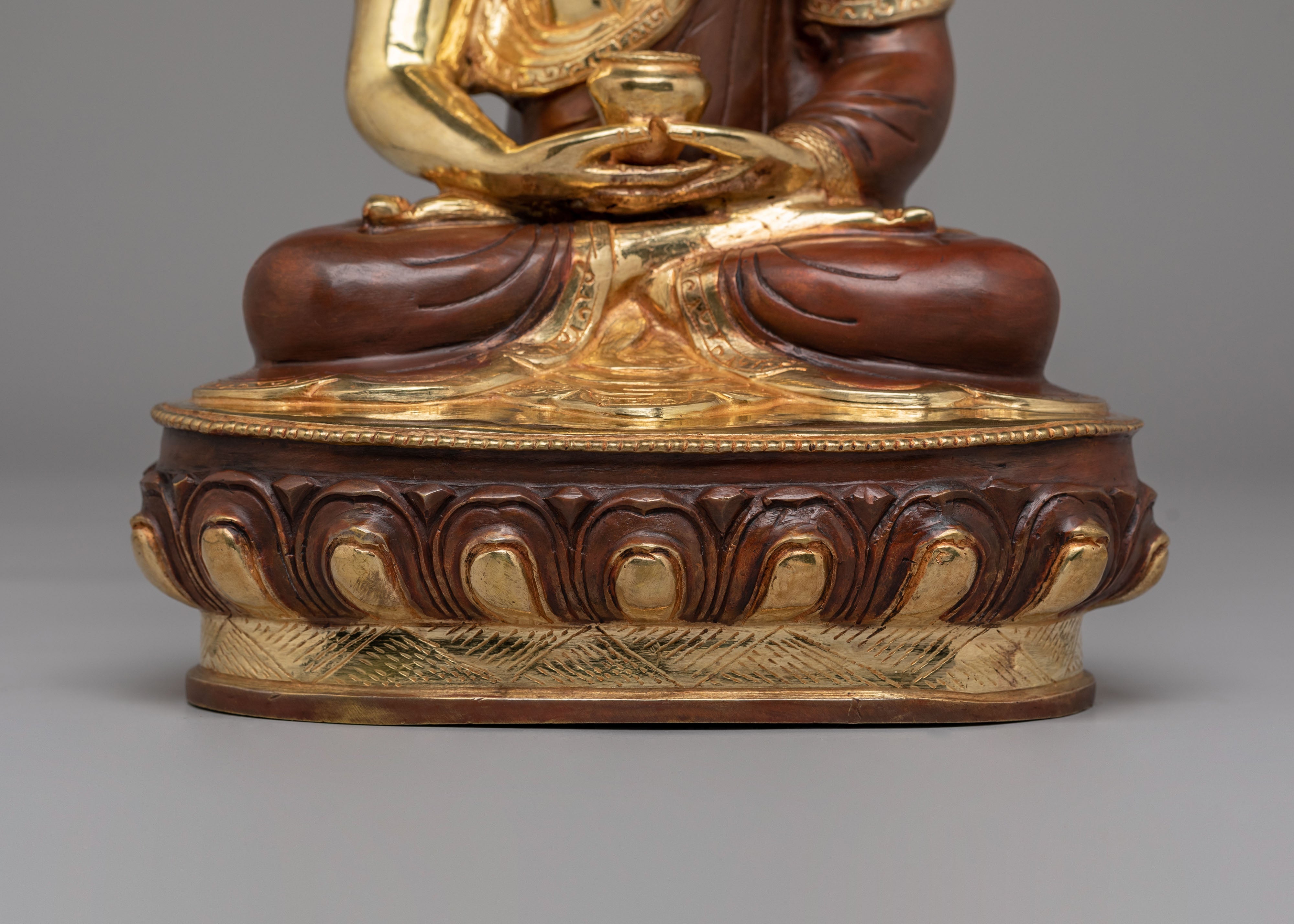 Traditional Amitabha Buddha Sculpture | Tibetan Buddhist Altar Statue
