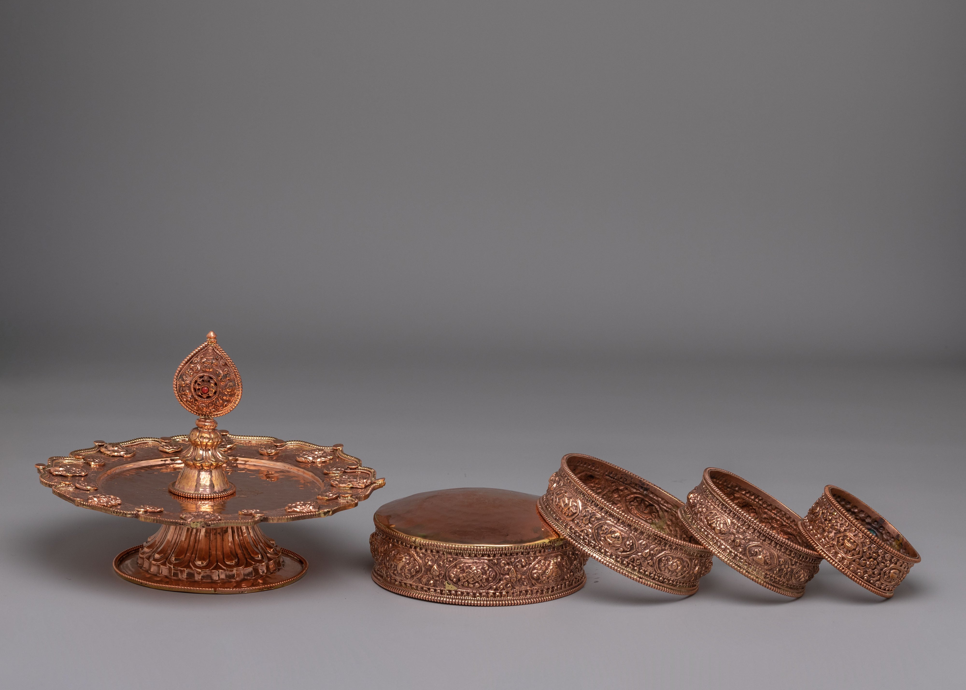 Sacred Altar Ritual Mandala Offering | Handcrafted Copper Meditation Offering