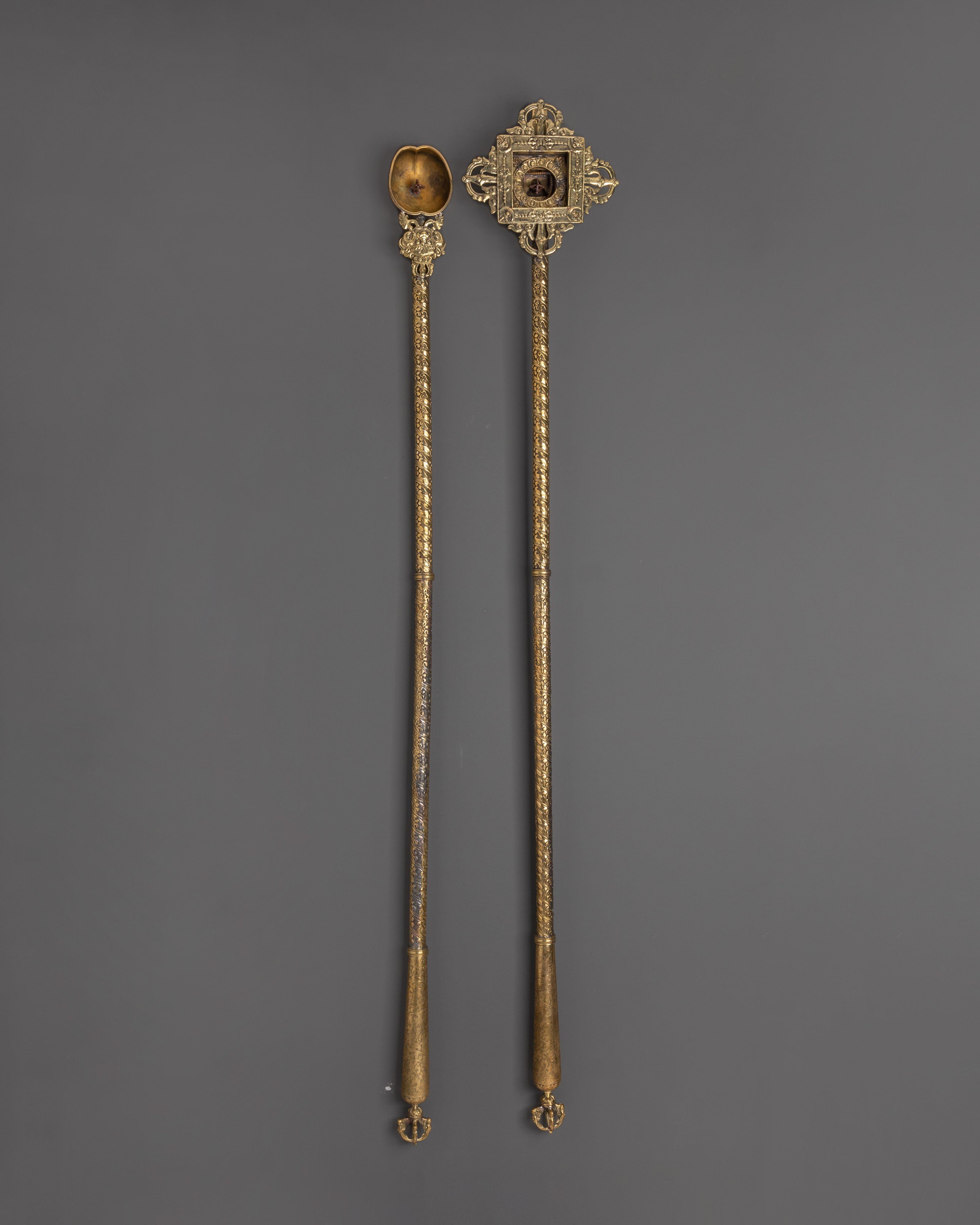 Tibetan Gangsa and Ganglu Set | Buddhist Ceremonial Altar Set