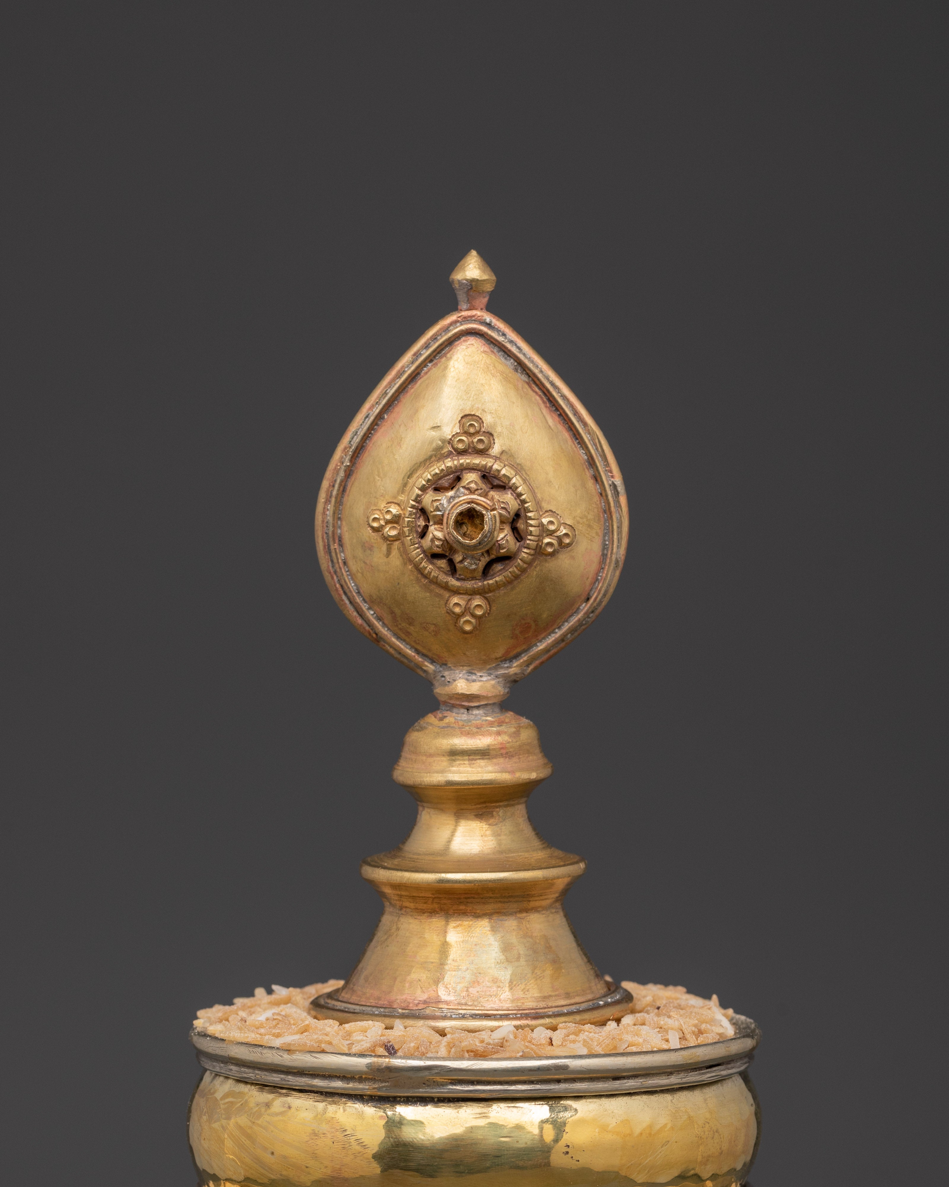 Handcrafted Brass Mandala Offering Set | Buddhist Ritual Decor