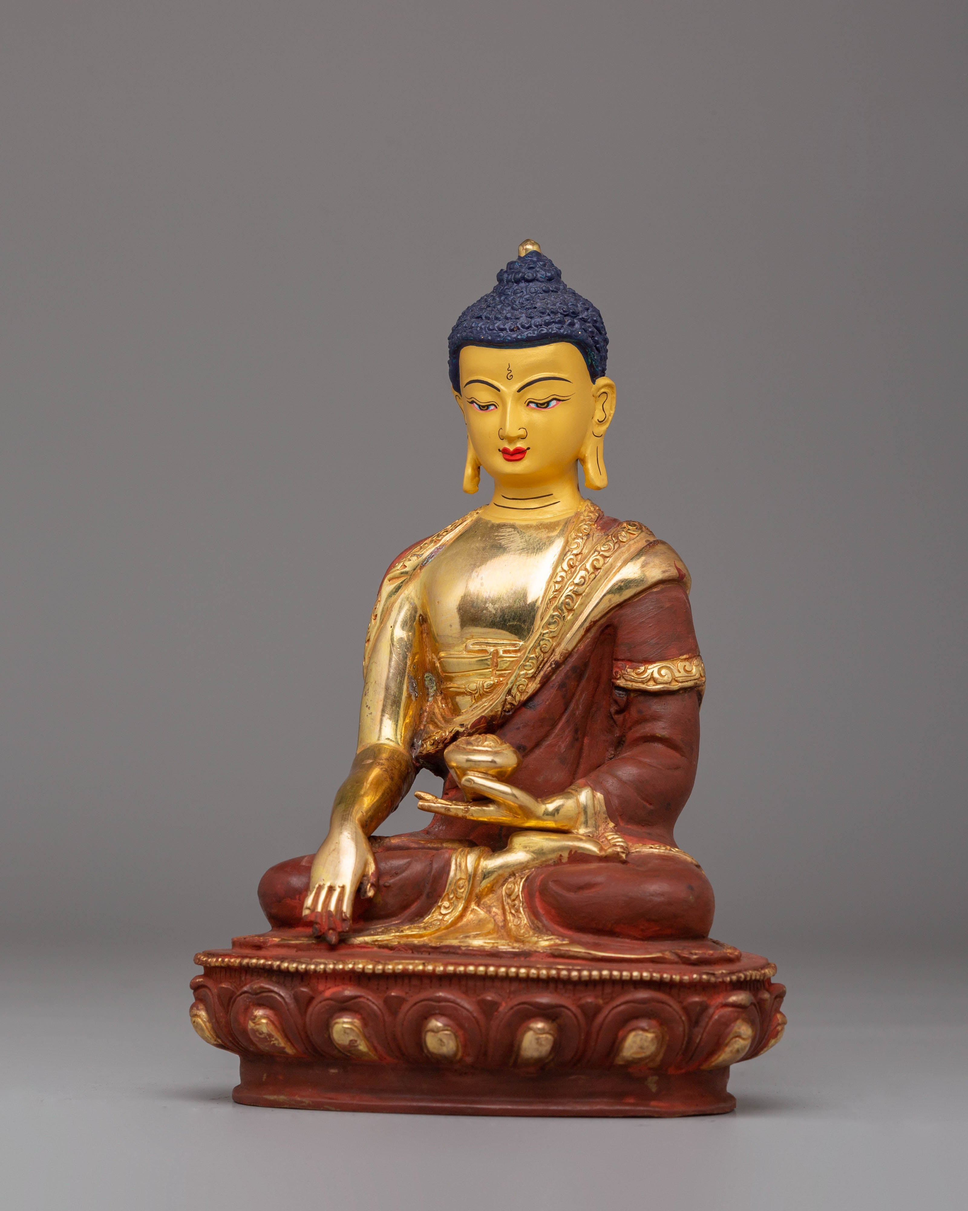 Handcrafted Shakyamuni Buddha Copper Sculpture | Sacred Tibetan Icon
