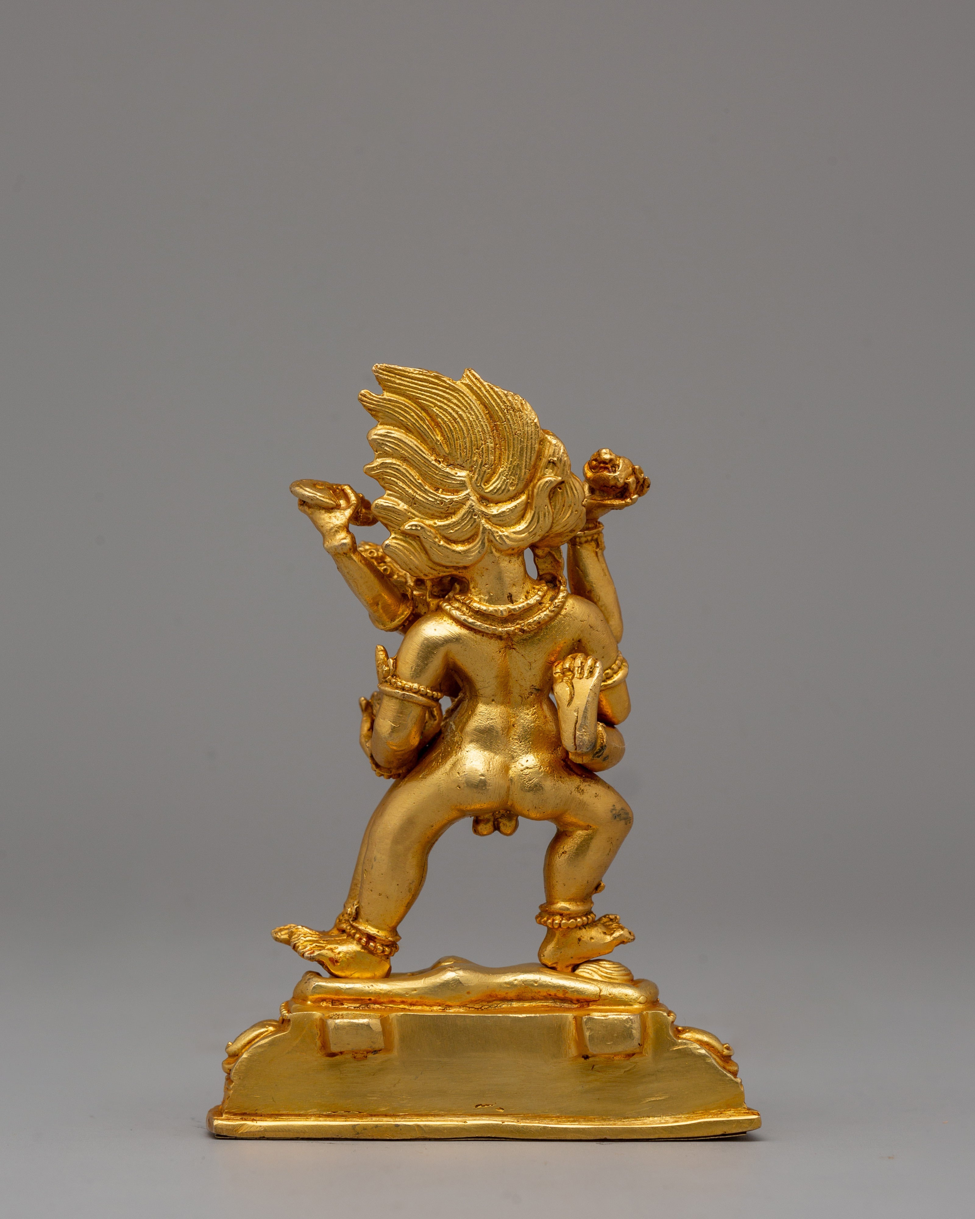 Black Dzambhala with Consort statue |  Buddhist Prosperity Sculpture