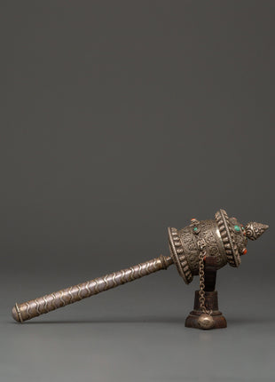 Tibetan Prayer Wheel 92.5% Silver