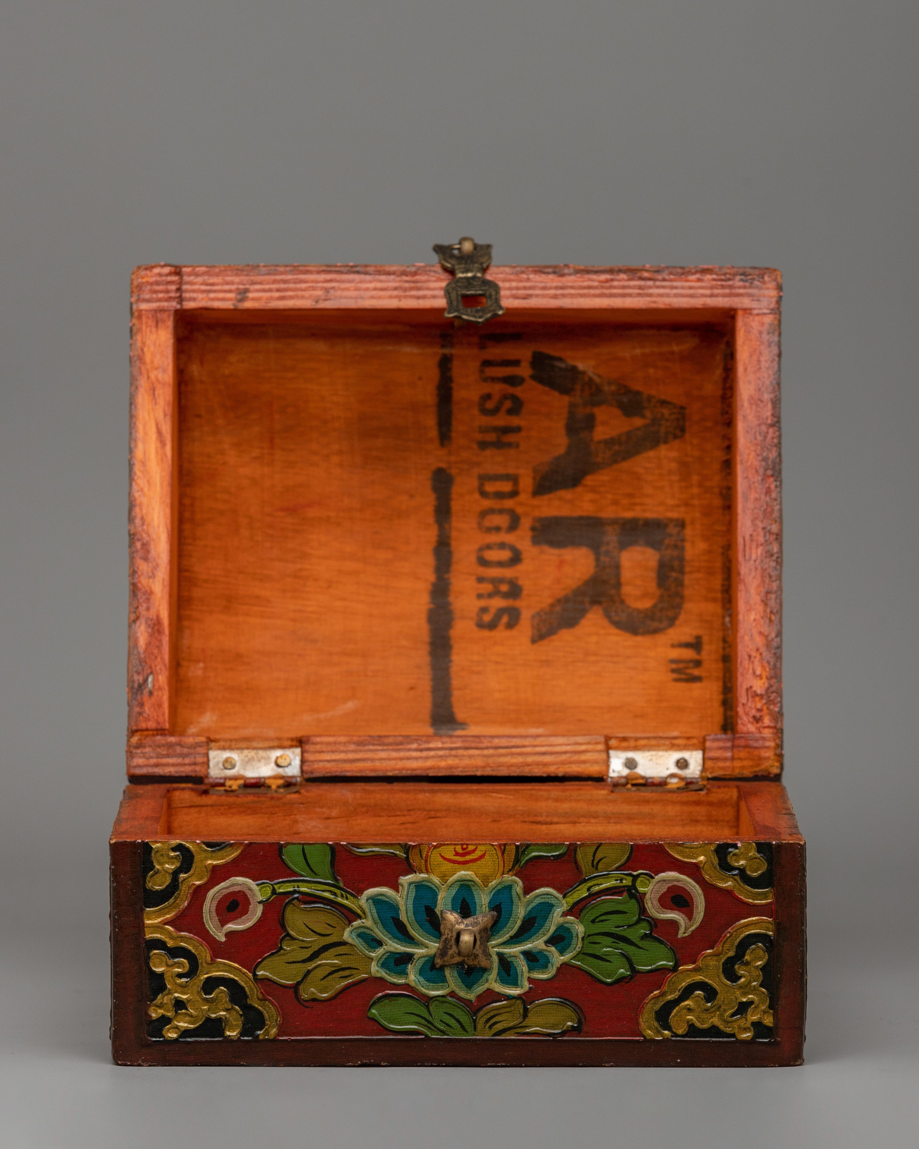 Traditional Tibetan Decorative Treasure Box | Handcrafted Wooden Chest
