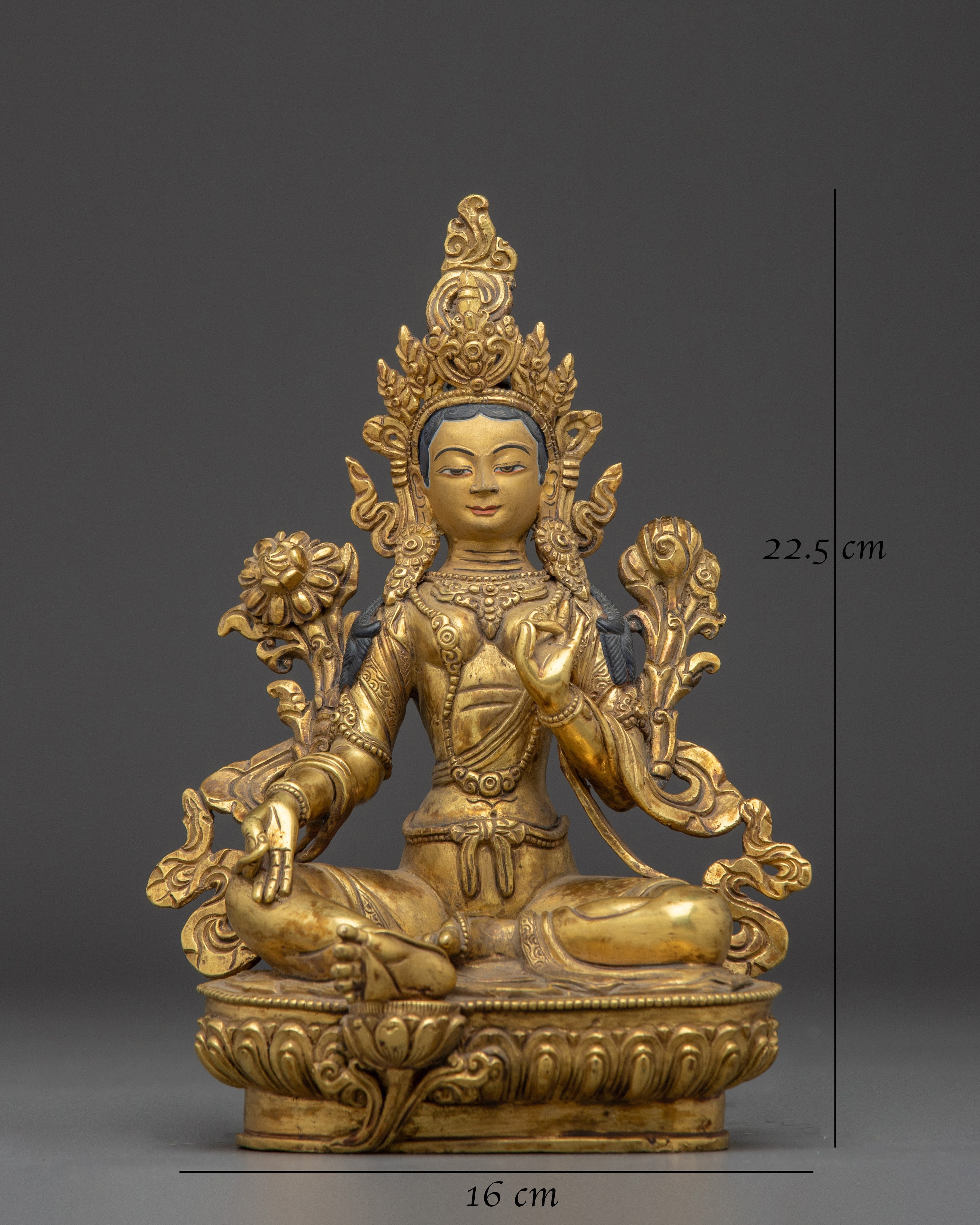 Handcrafted Swift Protector Green Tara Deity | Tibetan Goddess of Compassion