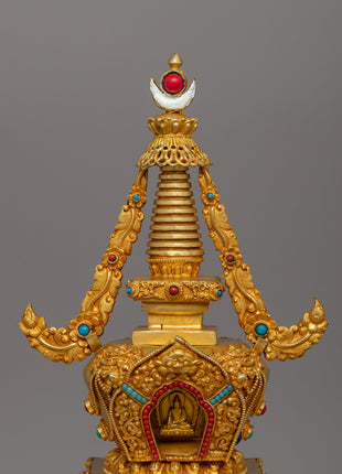 Machine Made Buddha Stupa | Religious Artifact for Home or Office