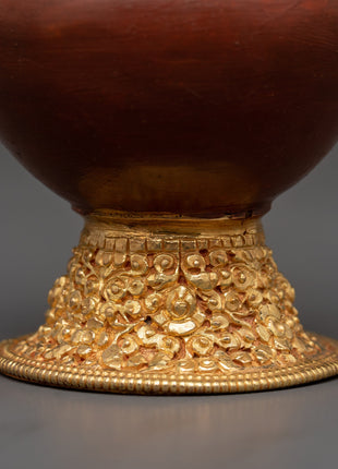 Tibetan Bhumba Ritual Set | Oxidized Copper Water Vase for Offerings