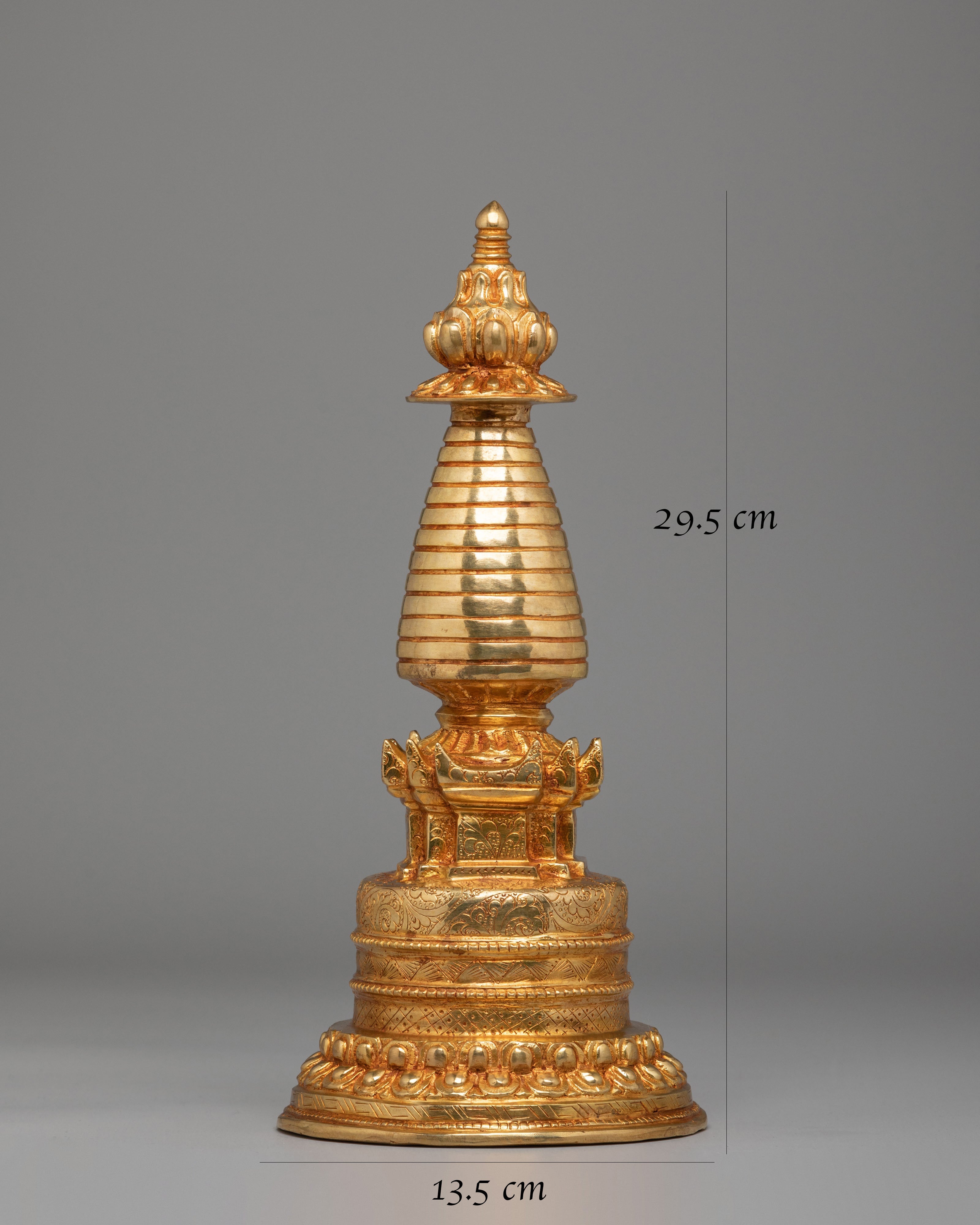 Traditional Handcrafted Altar Kadampa Stupa | Symbol of Spiritual Awakening