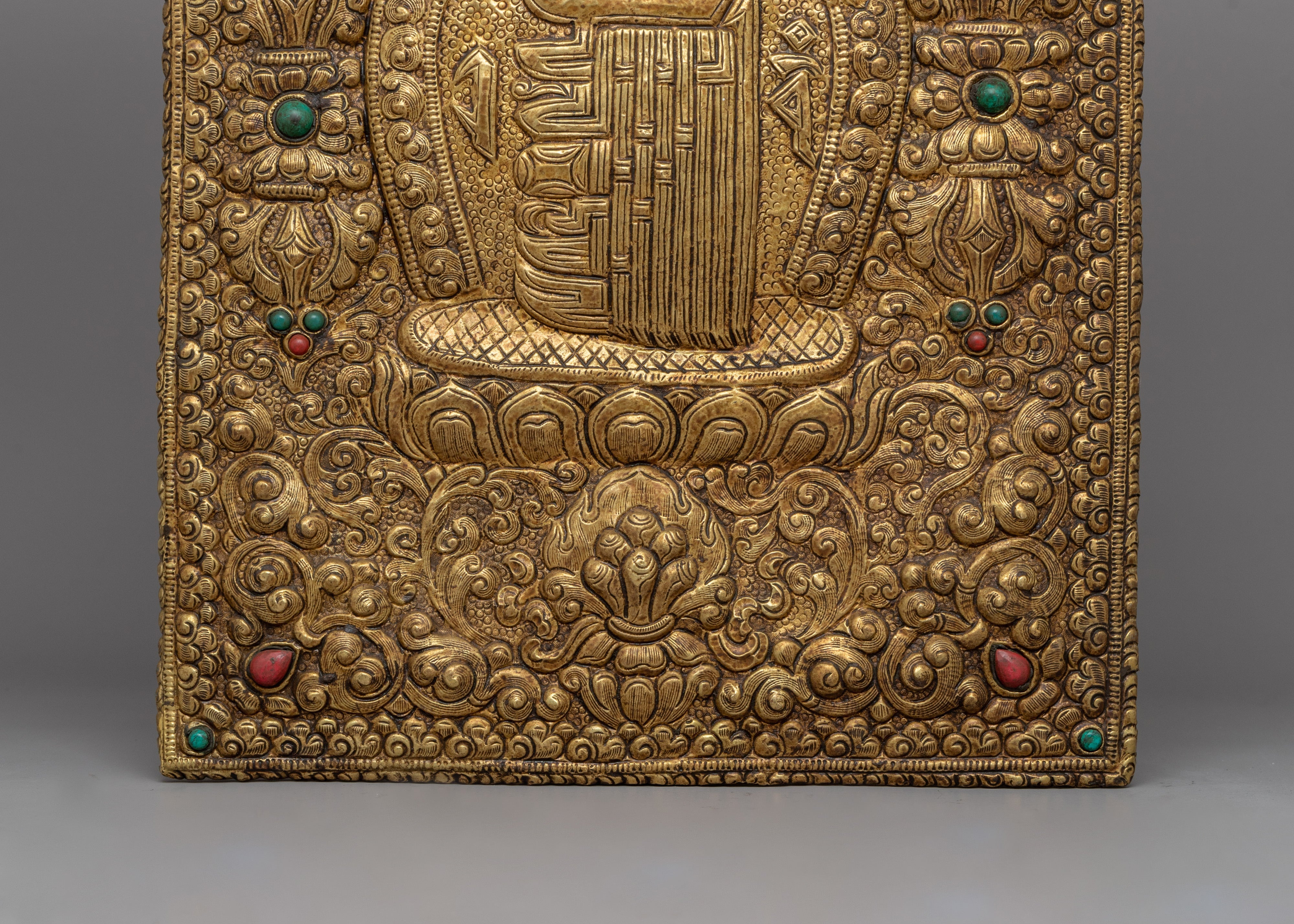 Kalachakra Brass Metal Thangka | Perfect for Meditation, Rituals, and Altar Decor