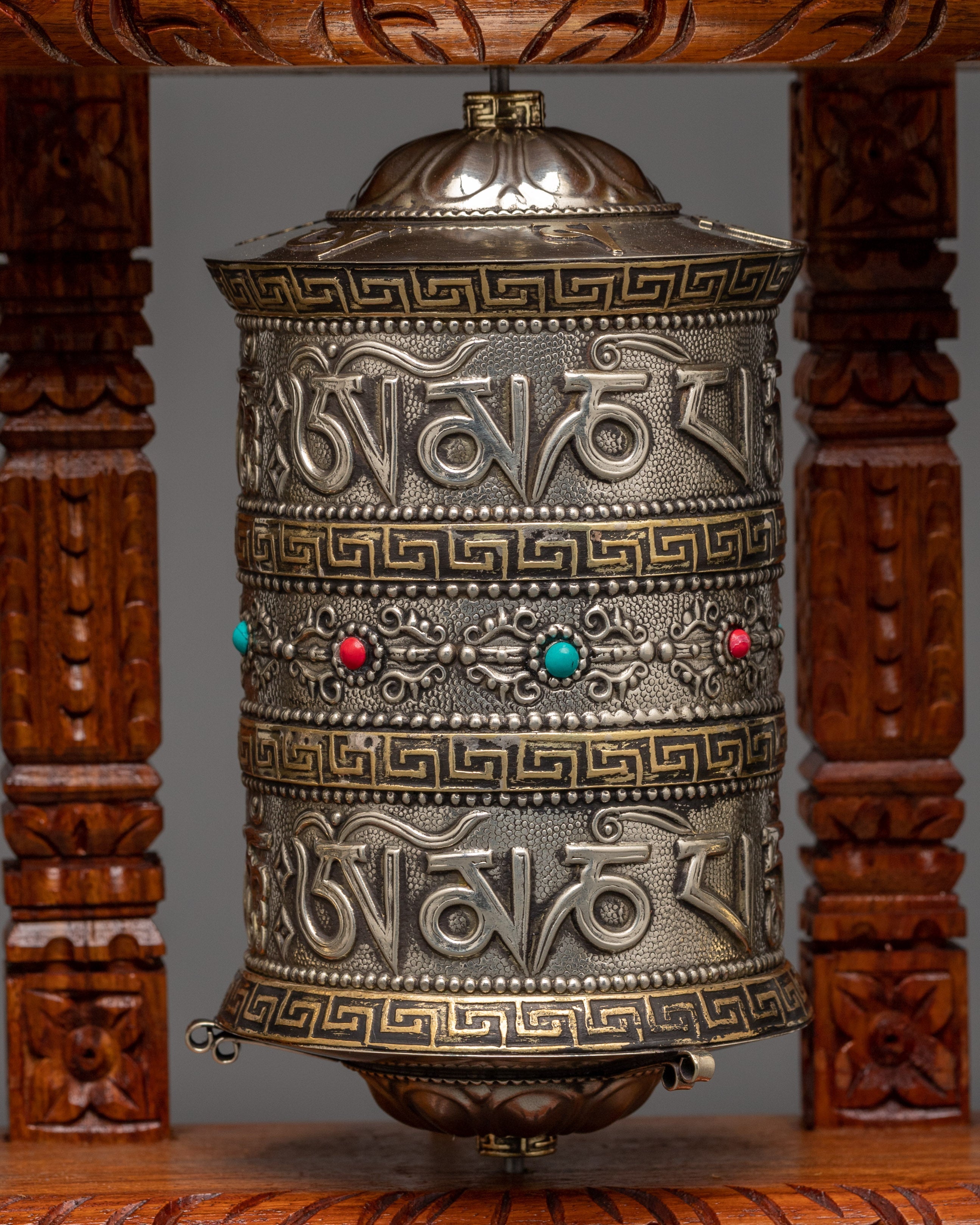 Handcrafted Sacred Copper Tibetan Prayer Wheel | Home Decor Gift