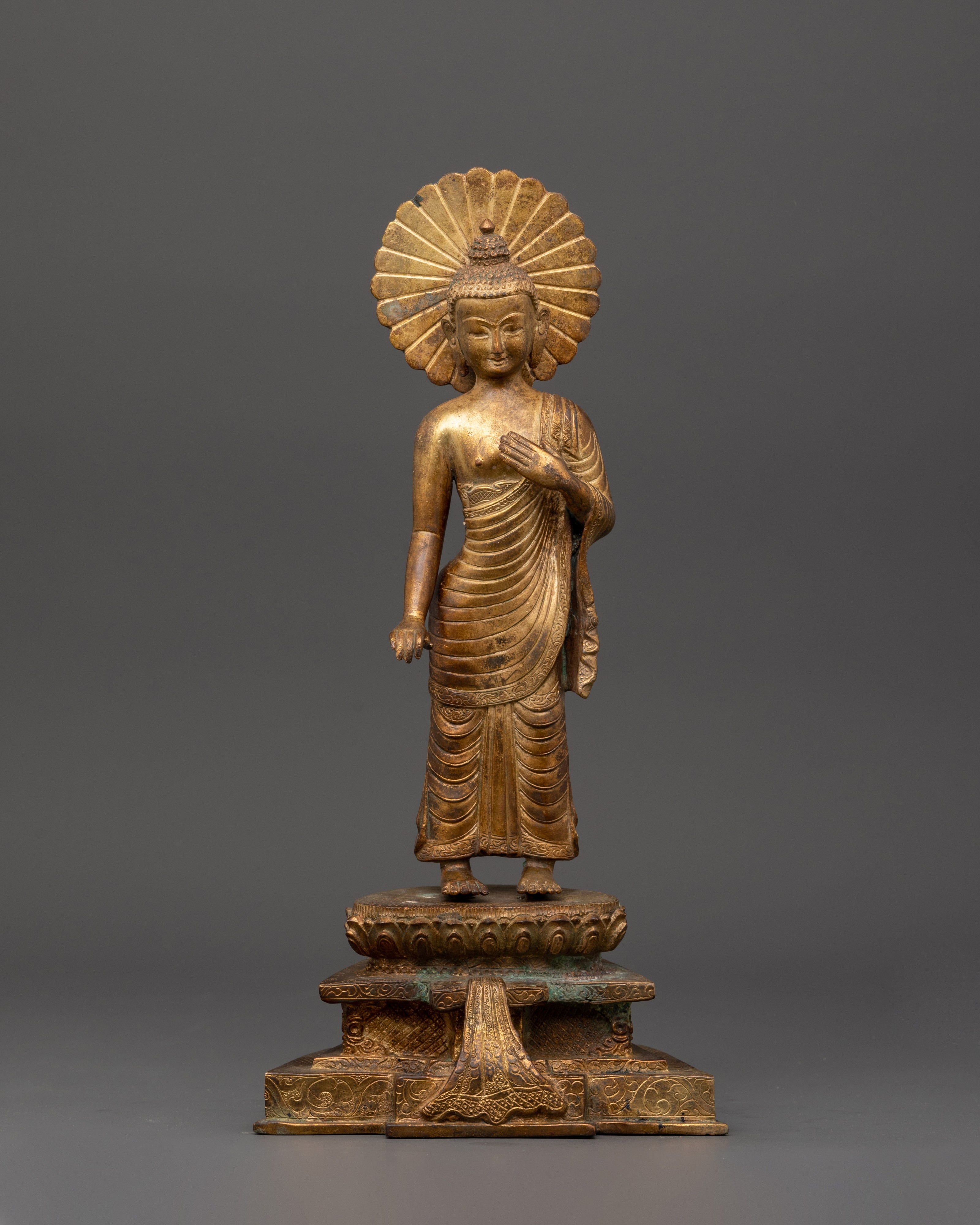 Antique Finish Shakyamuni Buddha Statue