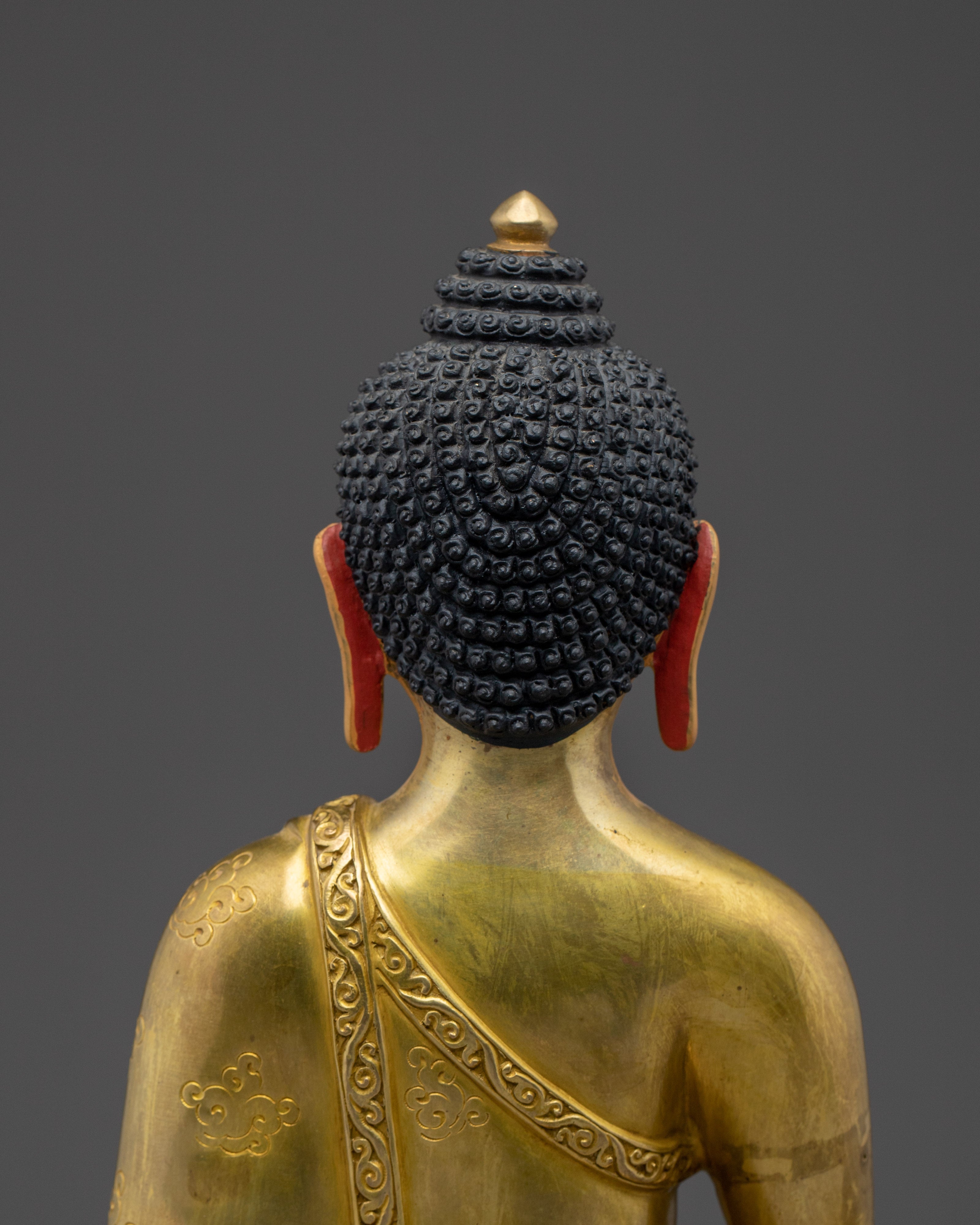 Golden Shakyamuni Buddha - The Enlightened One | Traditionally 24K Gold Gilded Statue