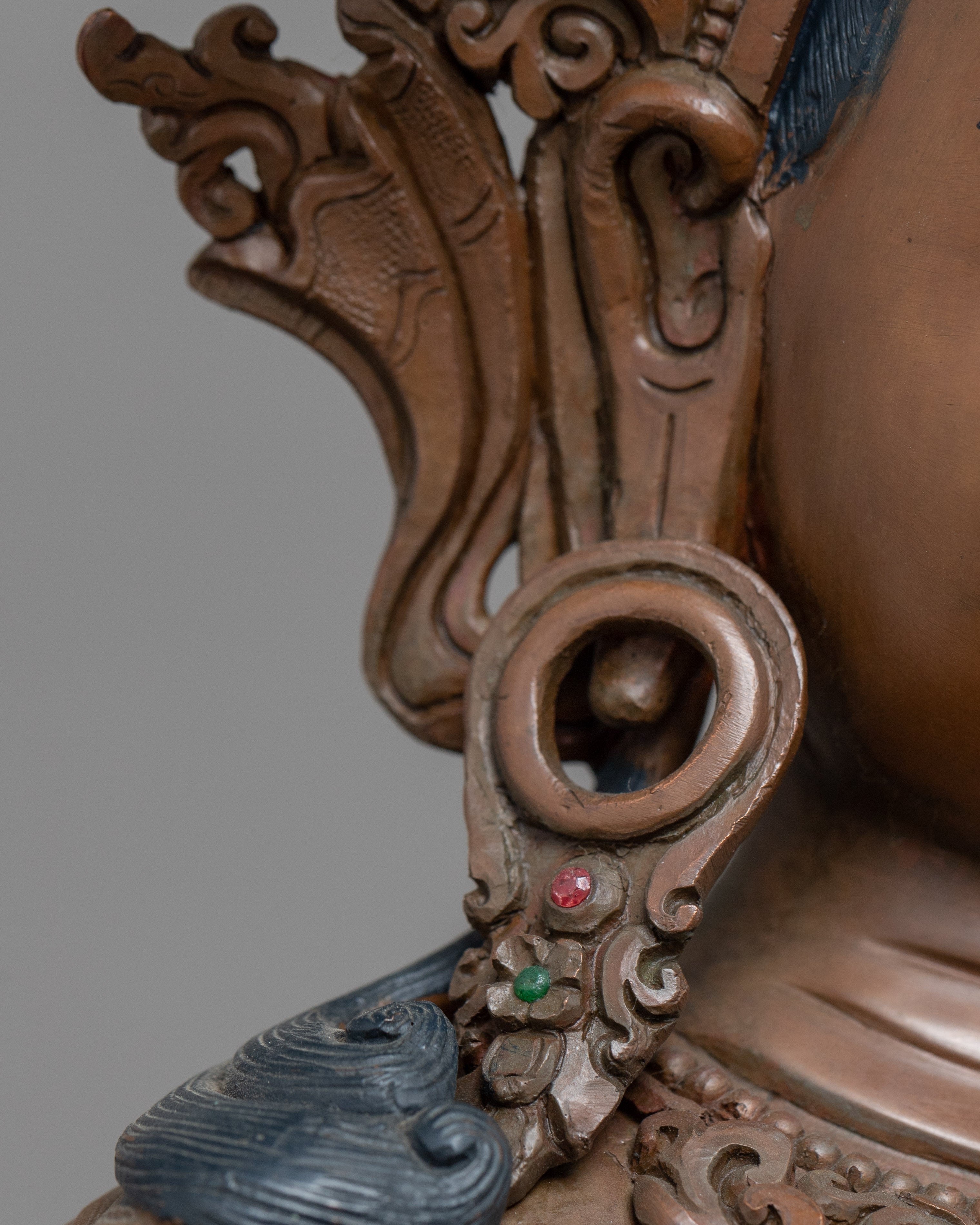 Manjushri Buddha Sculpture | Hand-Carved Bodhisattva Artwork