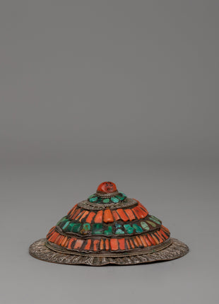 Tibetan Ceremonial Headgear | Authentic Himalayan Ceremonial Crown Piece