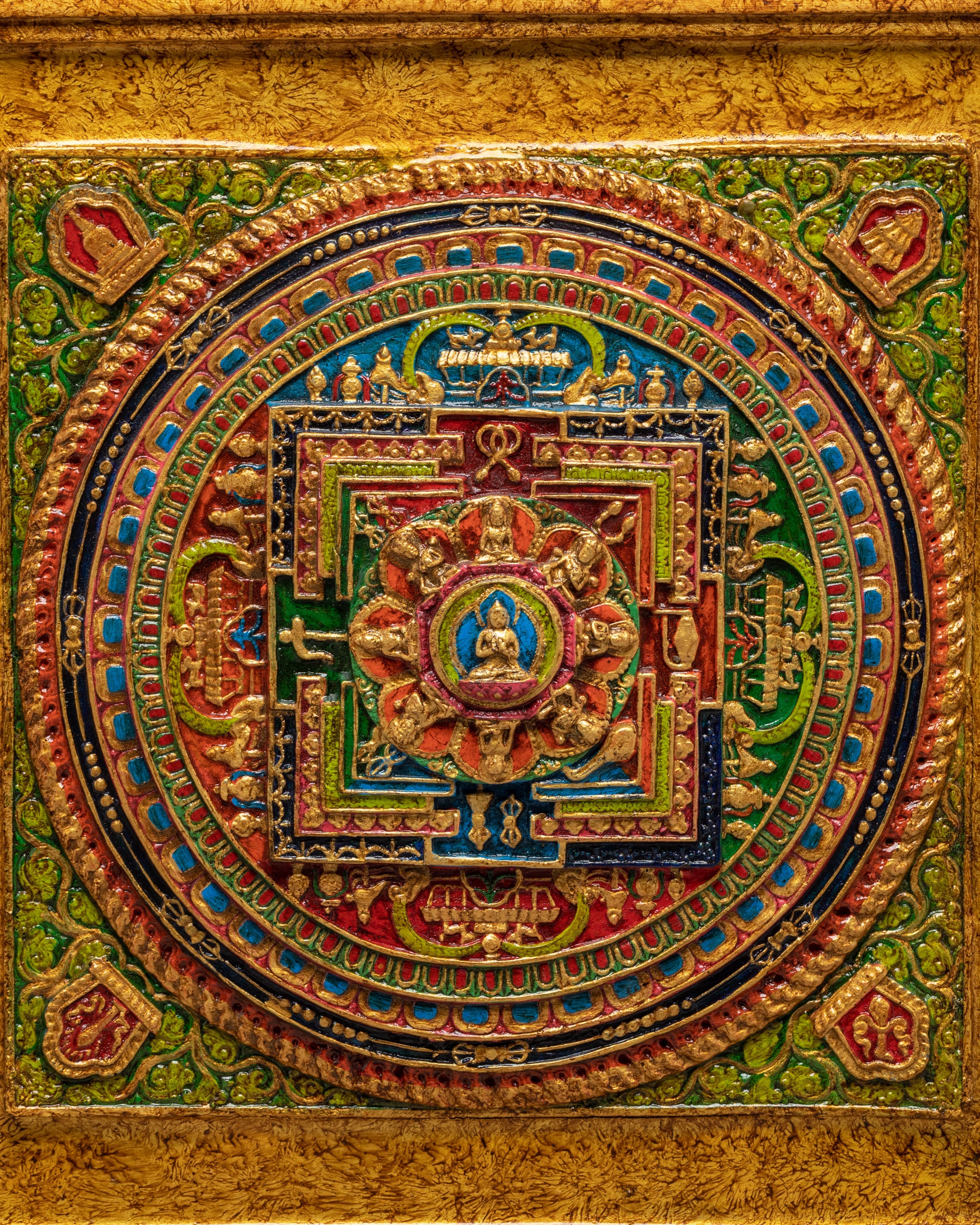 Sacred Symbolic Mandala Wall Hanging | Spiritual Art for Your Home