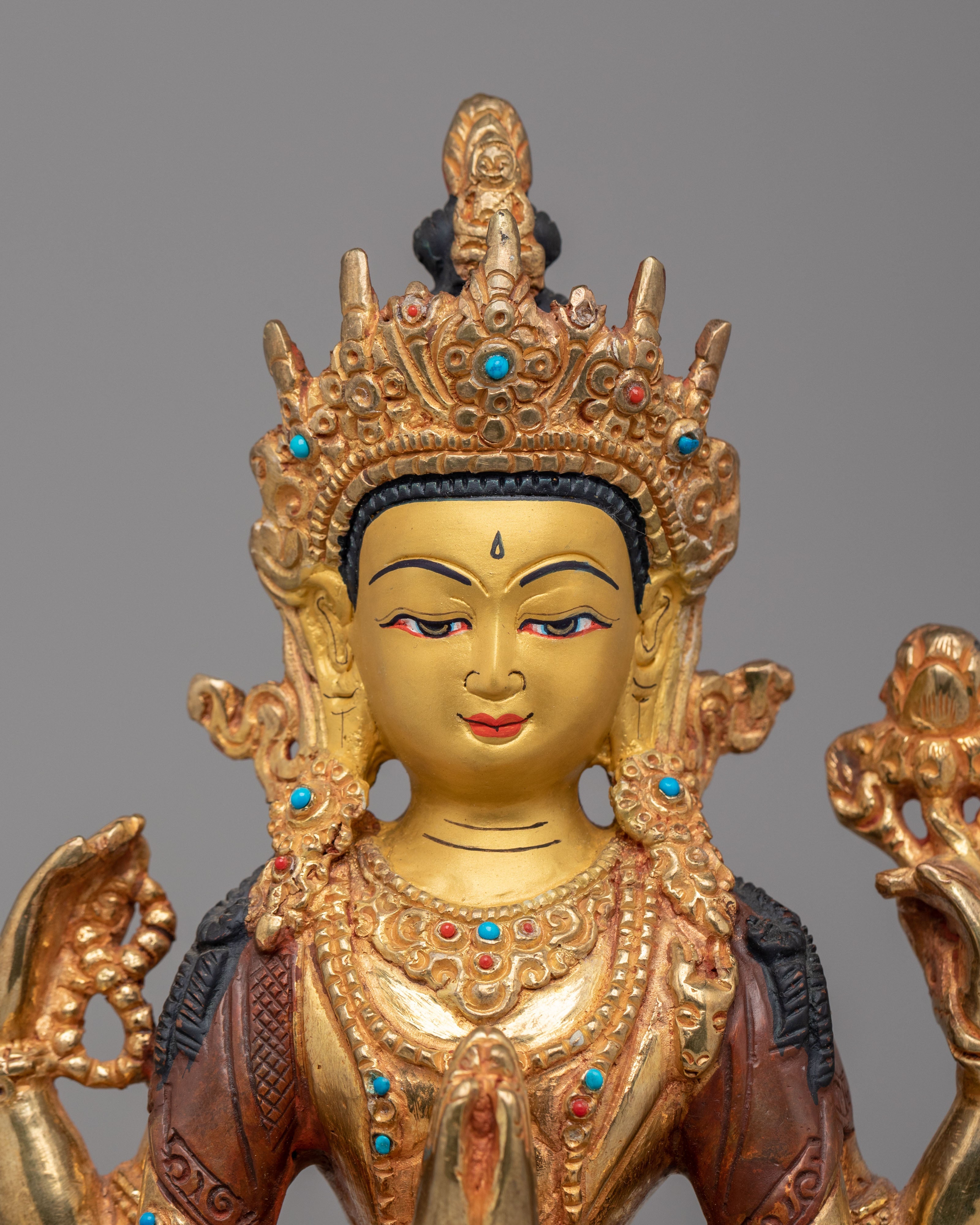 Handmade Chenrezig Deity Statue | Tibetan Bodhisattva of Compassion