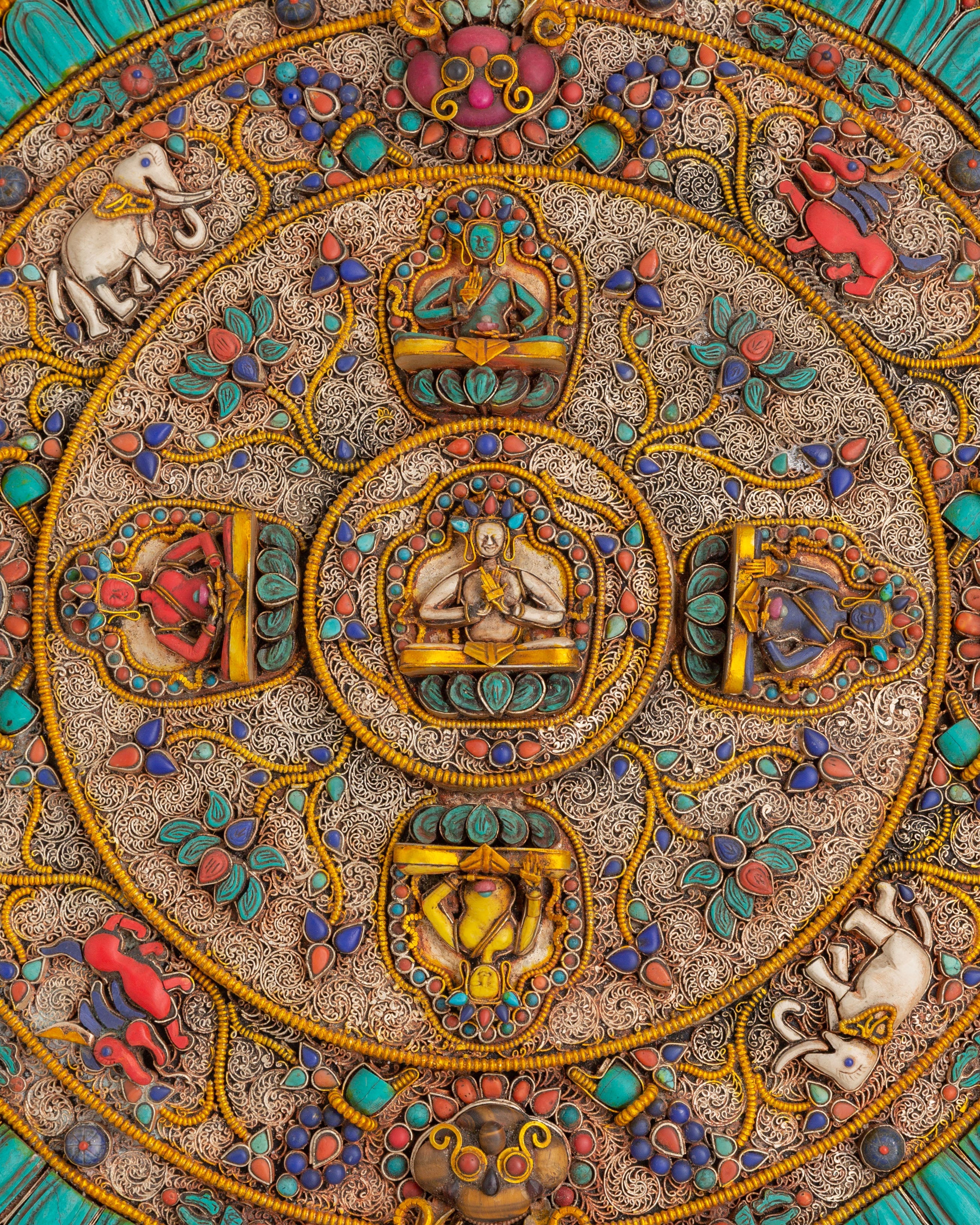 Handmade Dhyani Buddha Mandala Wall Hanging | Symbol of Enlightenment