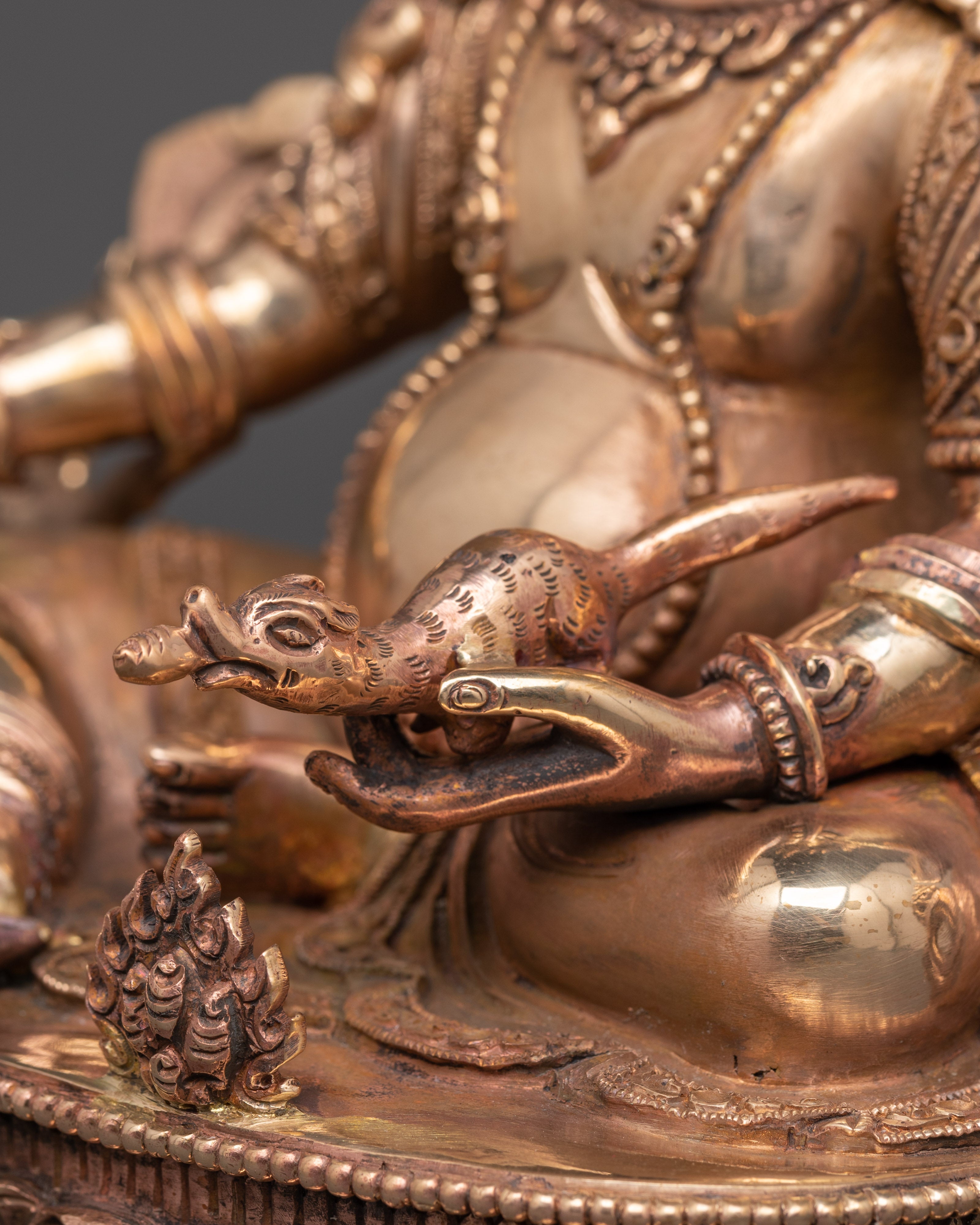 Dzambala Buddhist Wealth Deity Statue | Buddhist Decor for Abundance Rituals