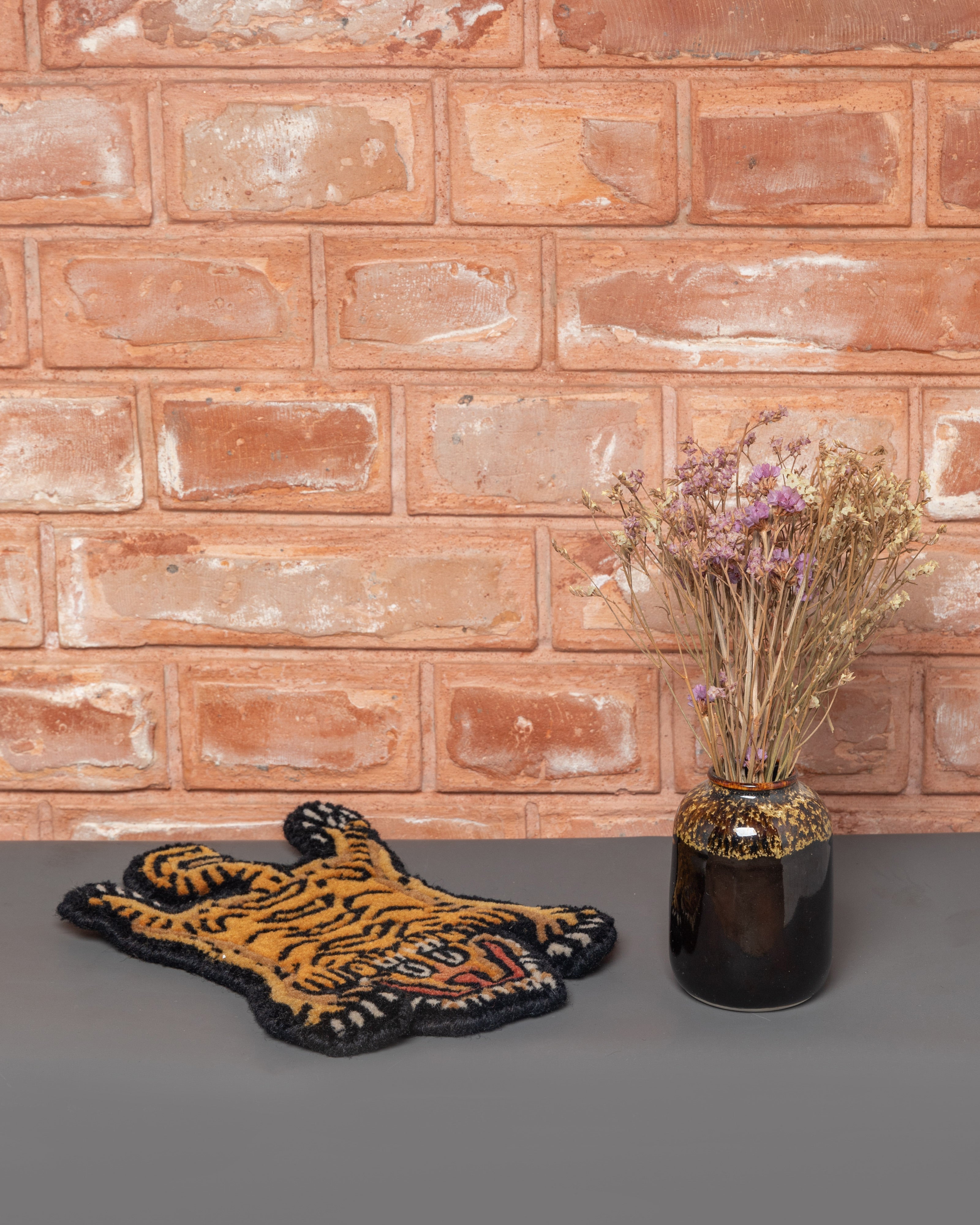 Traditional Tiger Rug Tribal Style Decor | 120 Knots Tibetan Rug