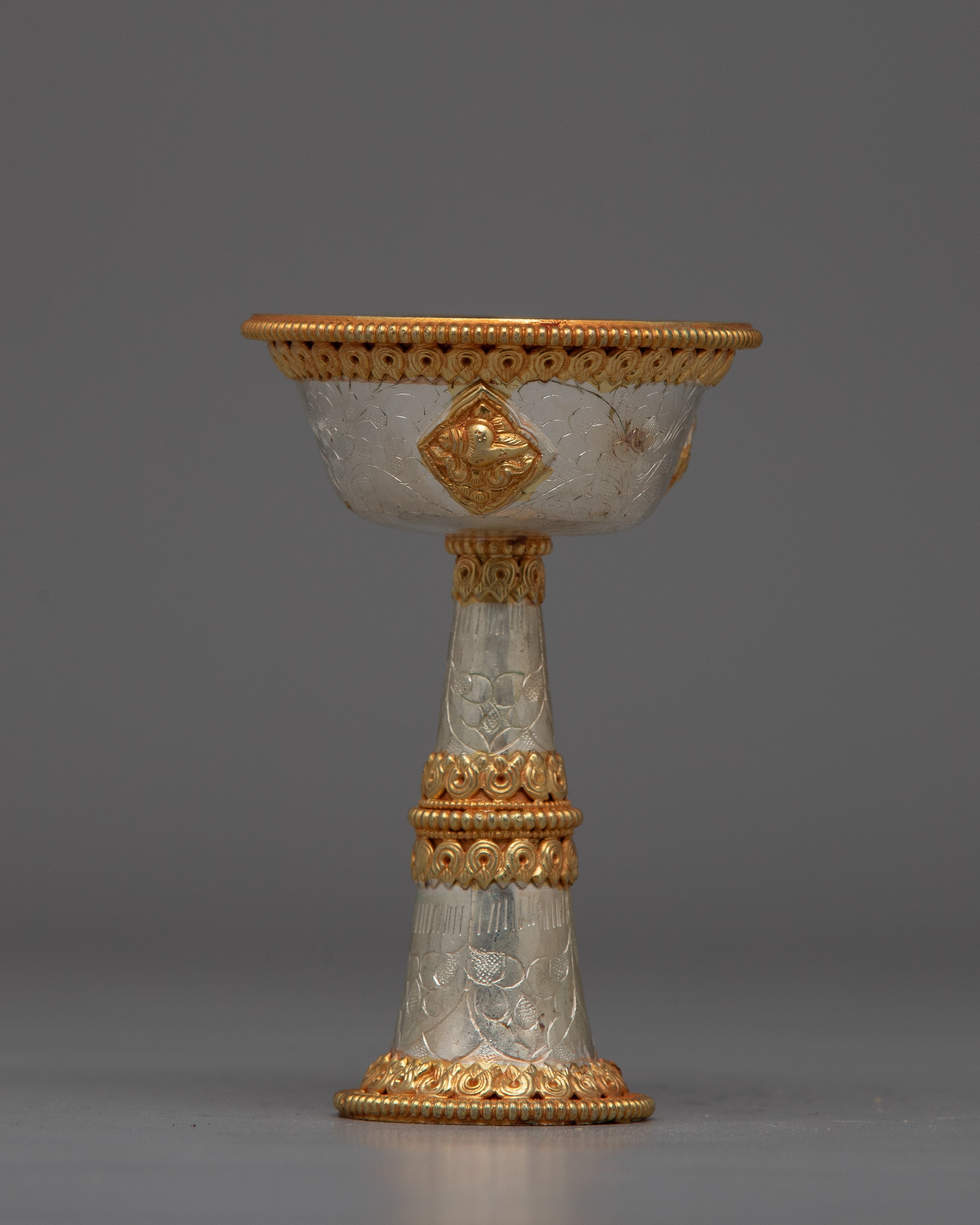 Traditional Serkhyem Set for Tibetan Buddhist Rituals | Sacred Offering Vessel for Altars