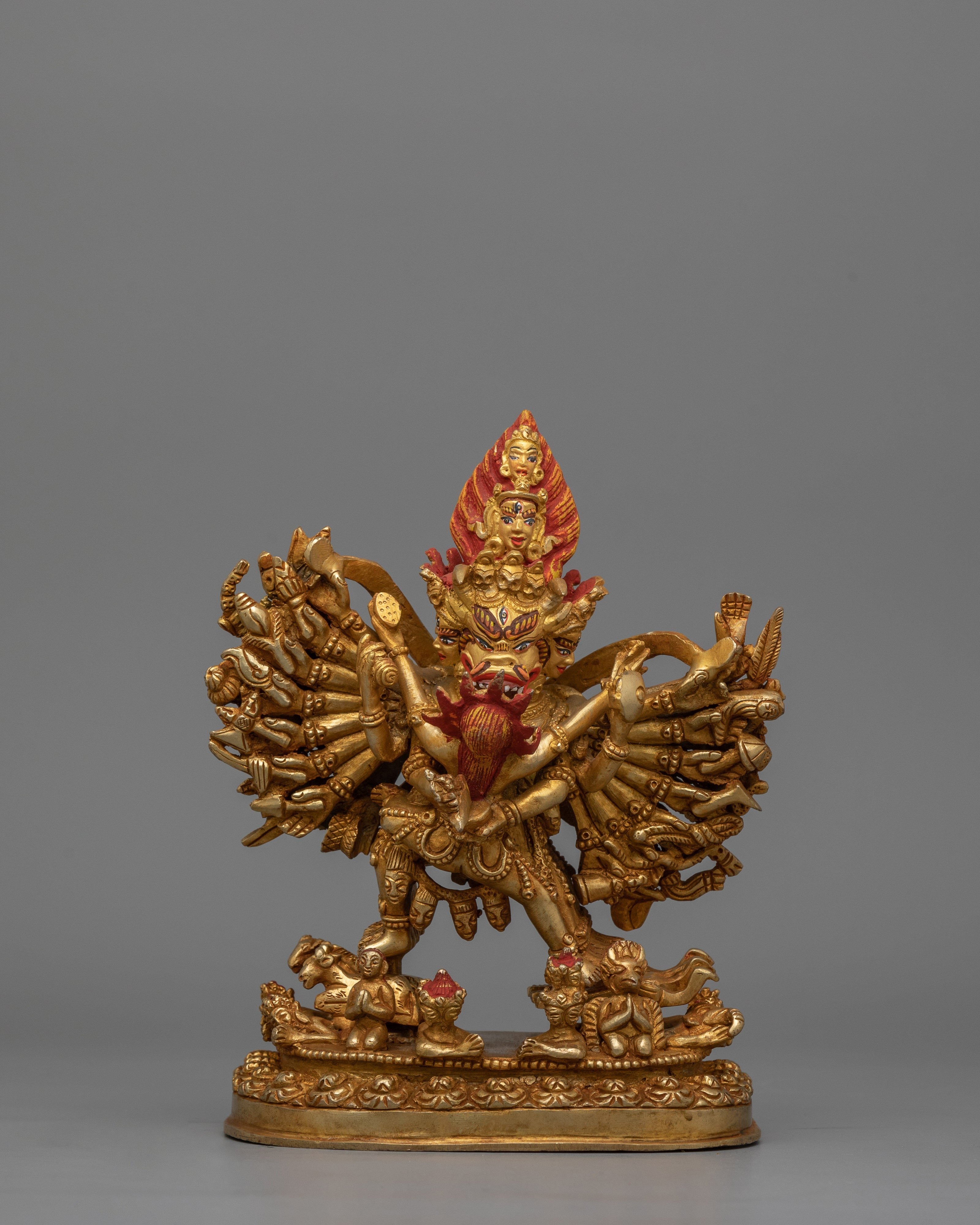 Handmade Statue of Vajrabhairava | Tibetan Protector Deity for Meditation and Altar