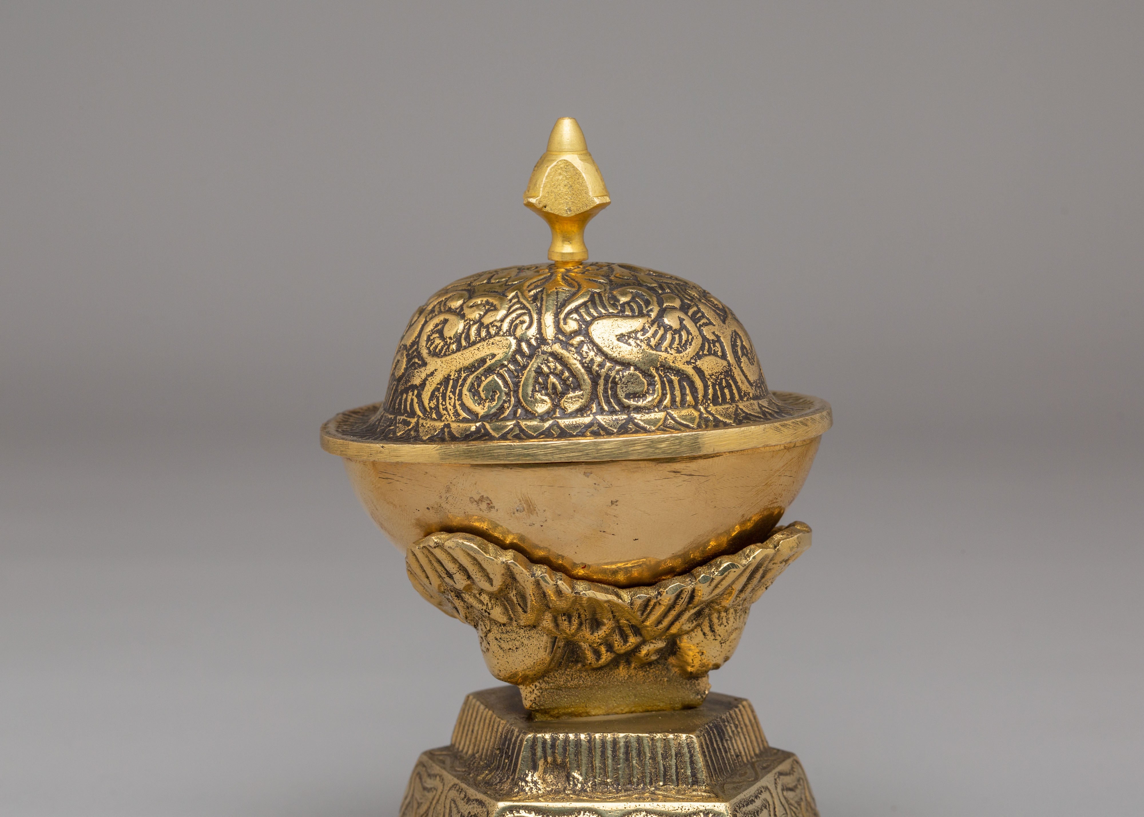 Tibetan Kapala Vessel | Handcrafted Brass Ritual and Altar Object