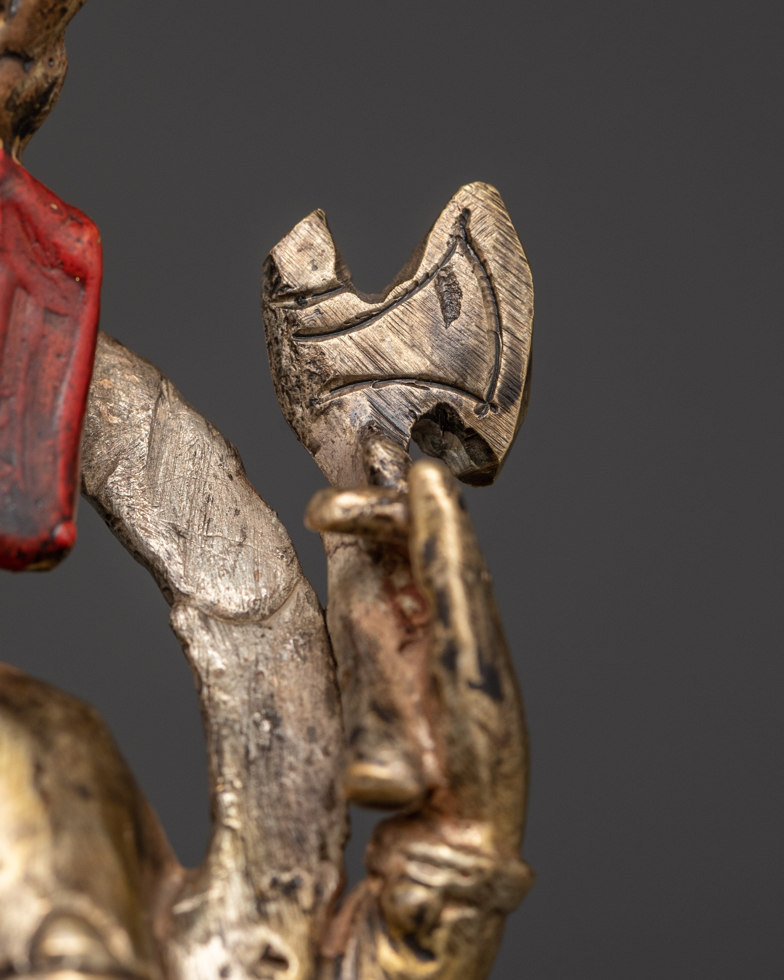 Seated Ganesha Statue | Silver and Gold-Toned Hindu Deity Sculpture