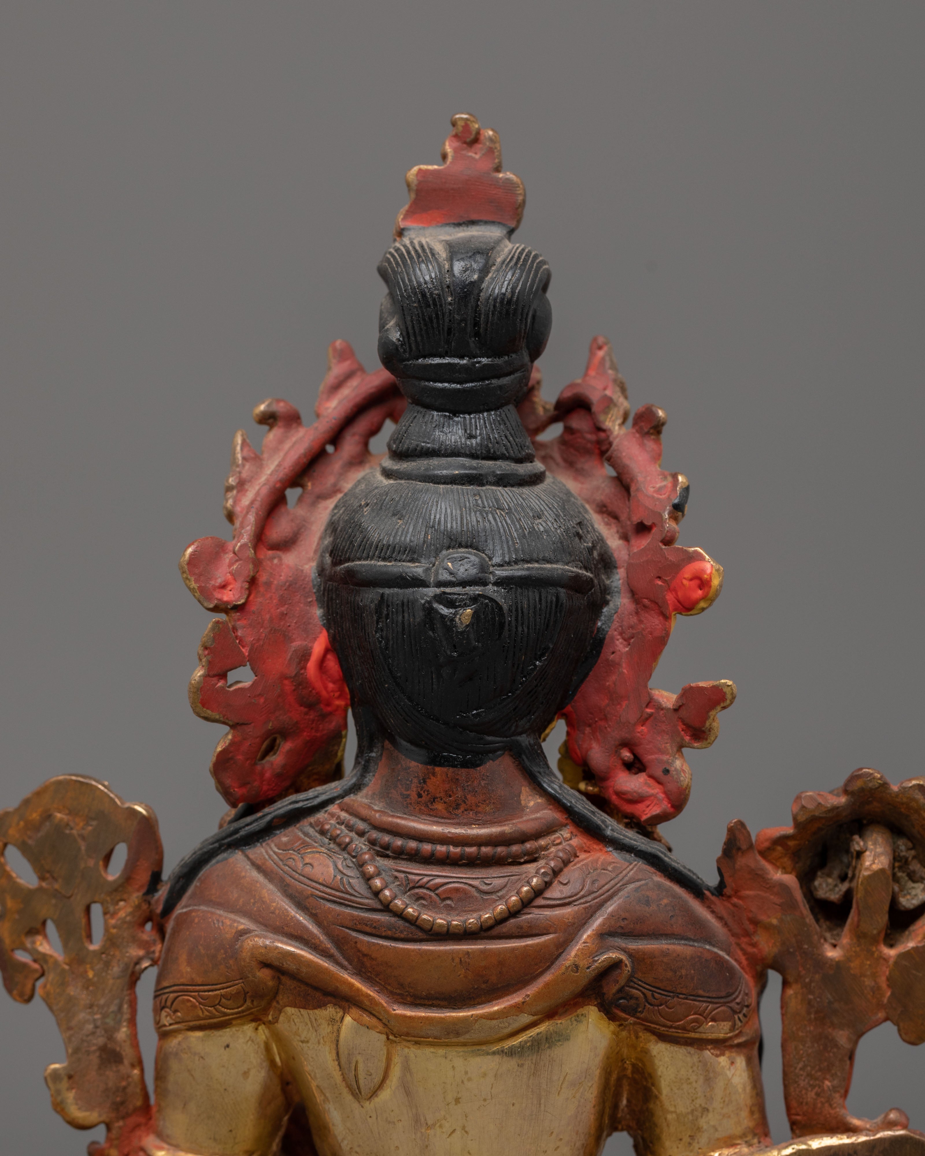 Oxidized Copper White Tara Statue | Buddhist Healing Tara