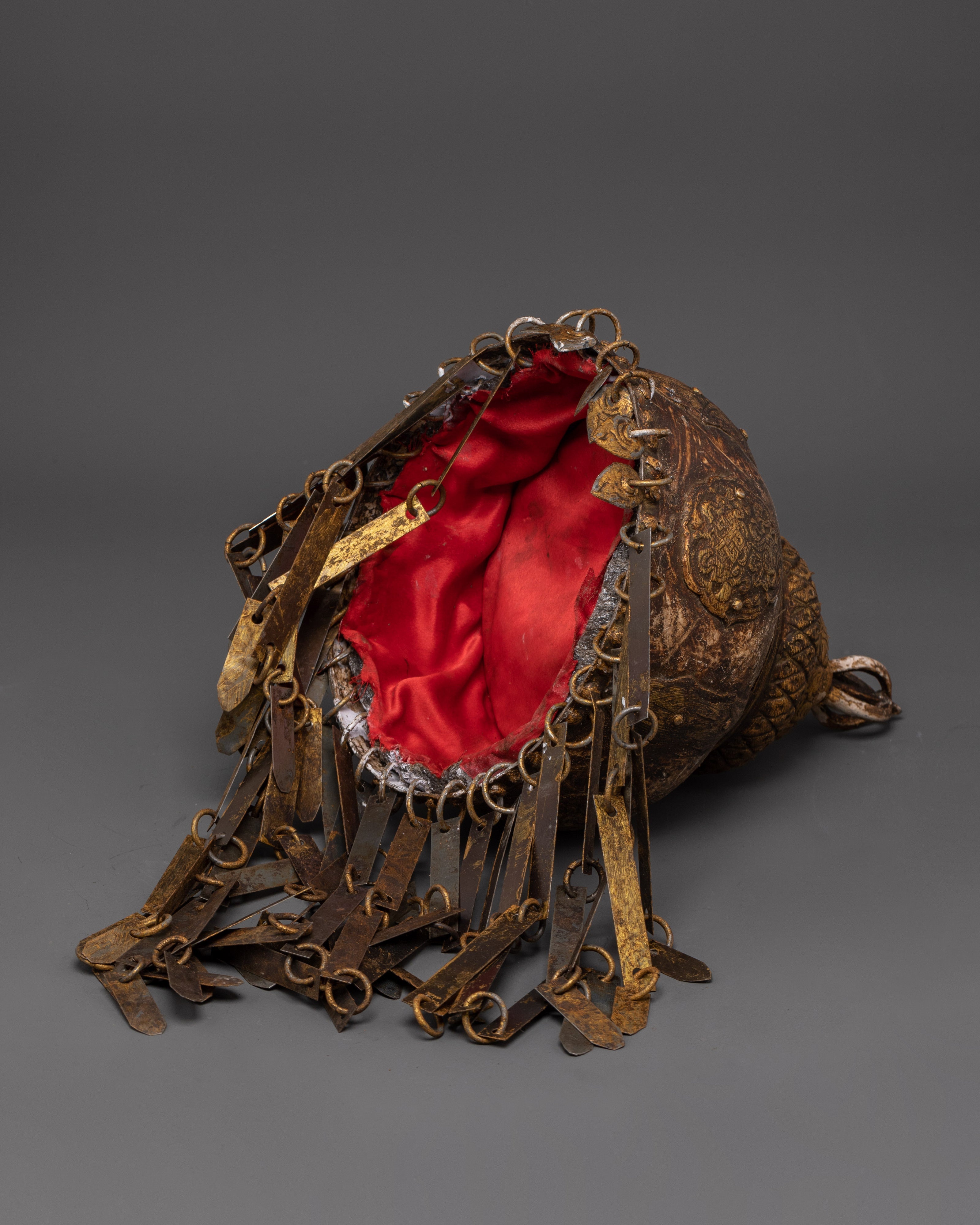 Tibetan Ritual Crown | Handcrafted Iron and Acrylic Ceremonial Headdress