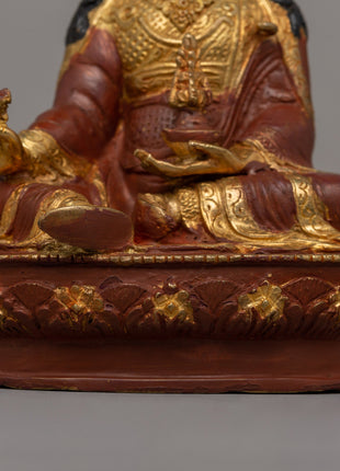 Tibetan Master Padmasambhava Statue | Sculpture for Spiritual Shrine & Altars