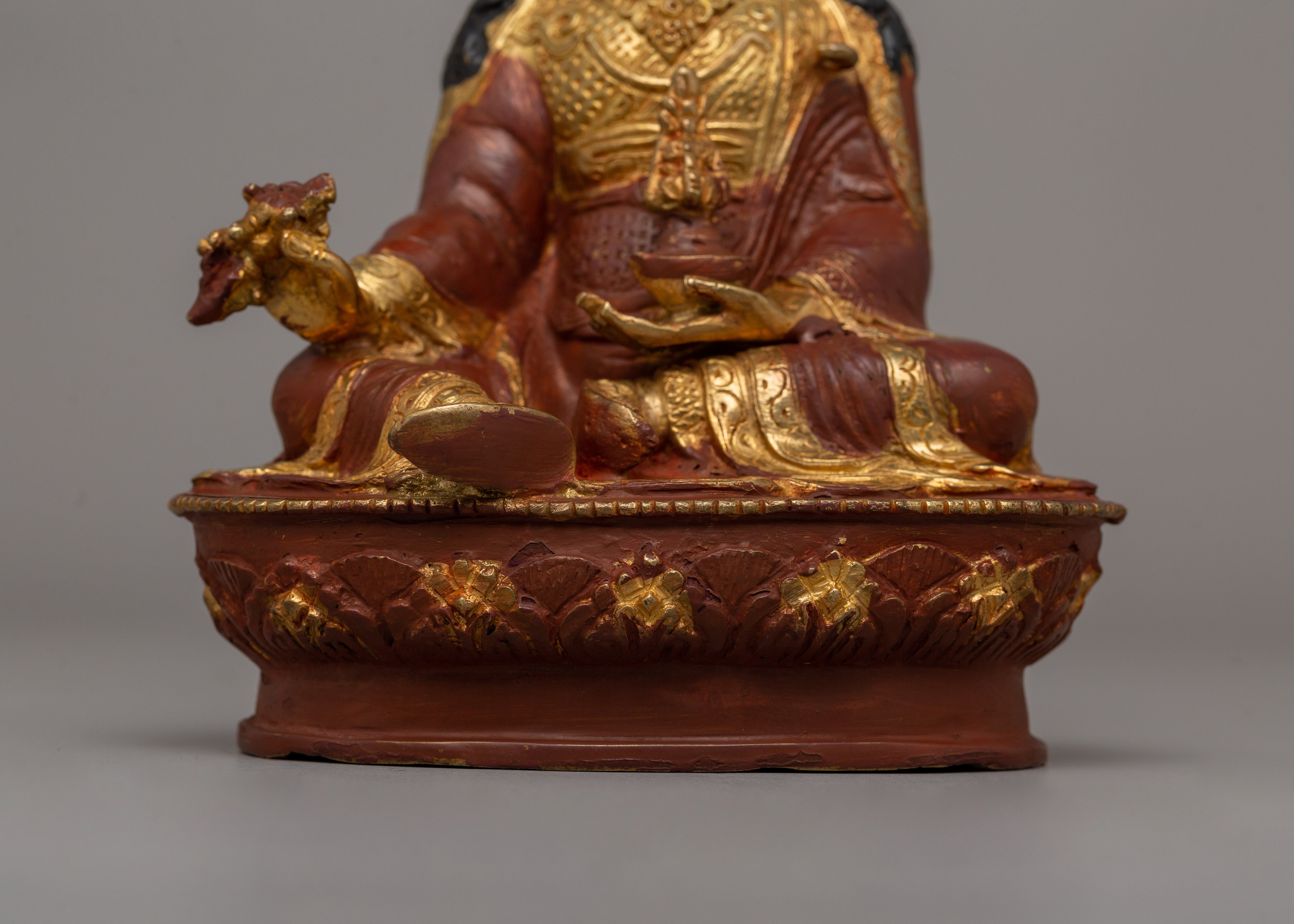 Tibetan Master Padmasambhava Statue | Sculpture for Spiritual Shrine & Altars