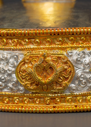 Buddhist Gold Plated Torma Mandala | Handcrafted Tibetan Ritual Offering Set
