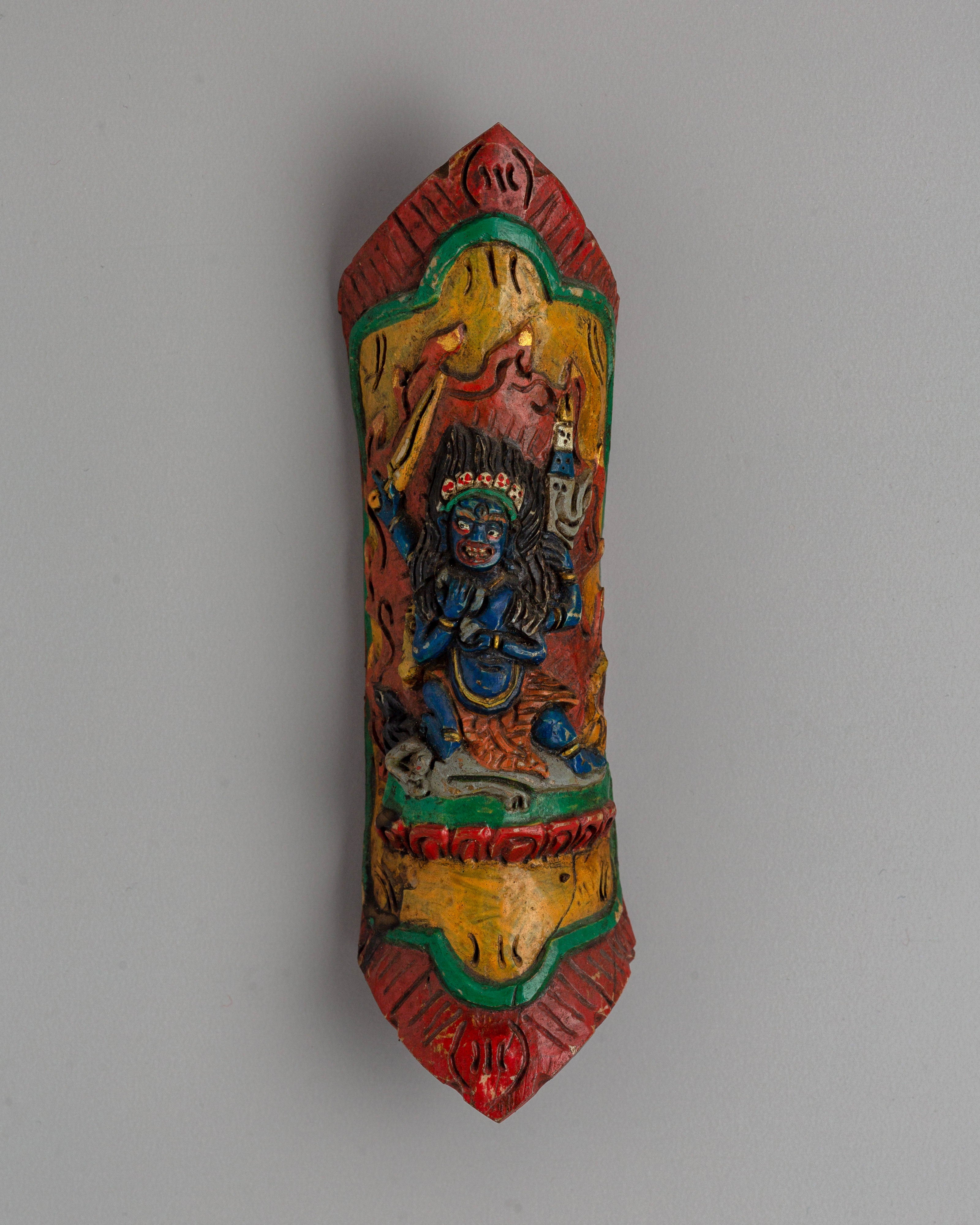 Four Armed Mahakala Buffalo Bone Apron
