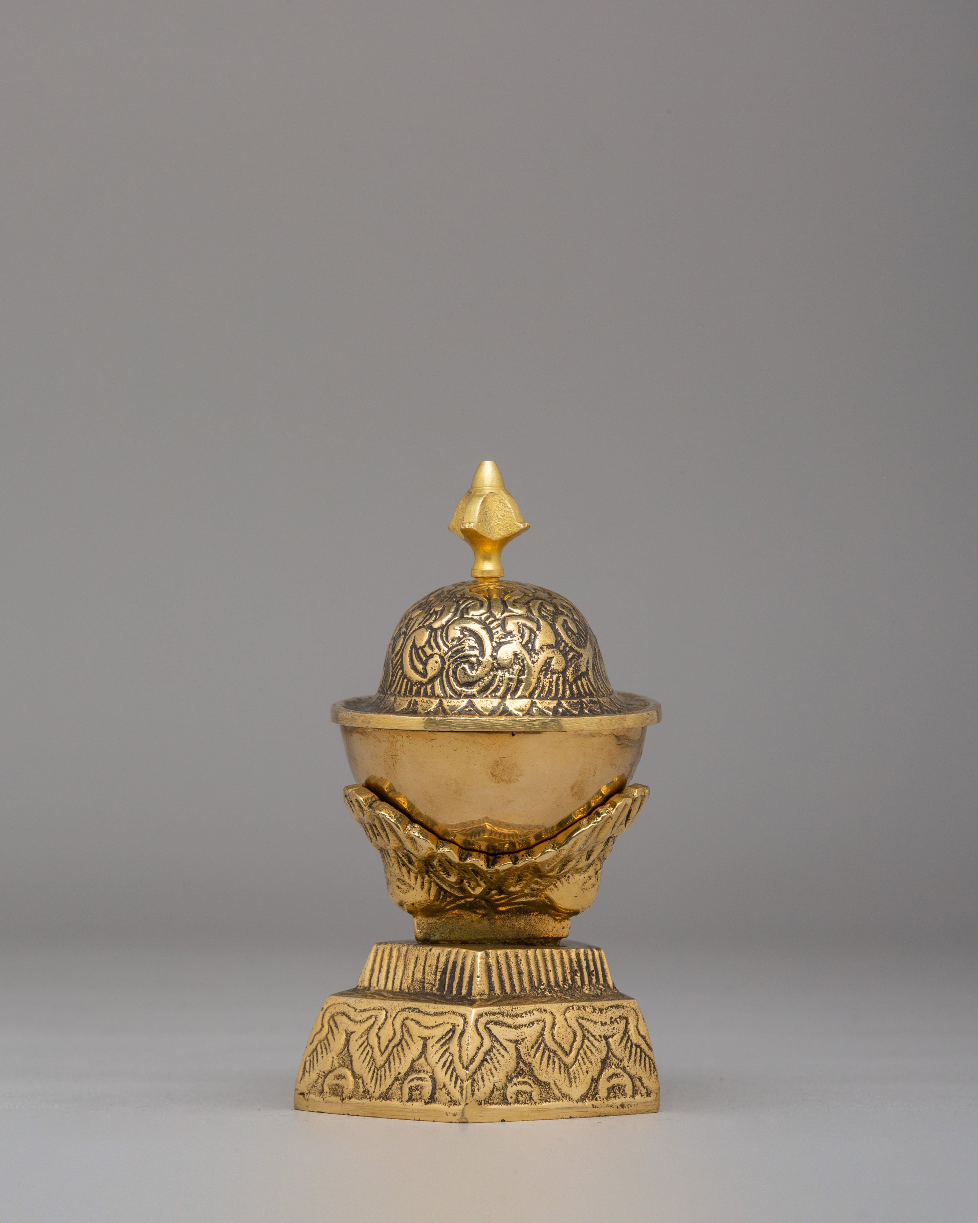 Tibetan Kapala Vessel | Handcrafted Brass Ritual and Altar Object