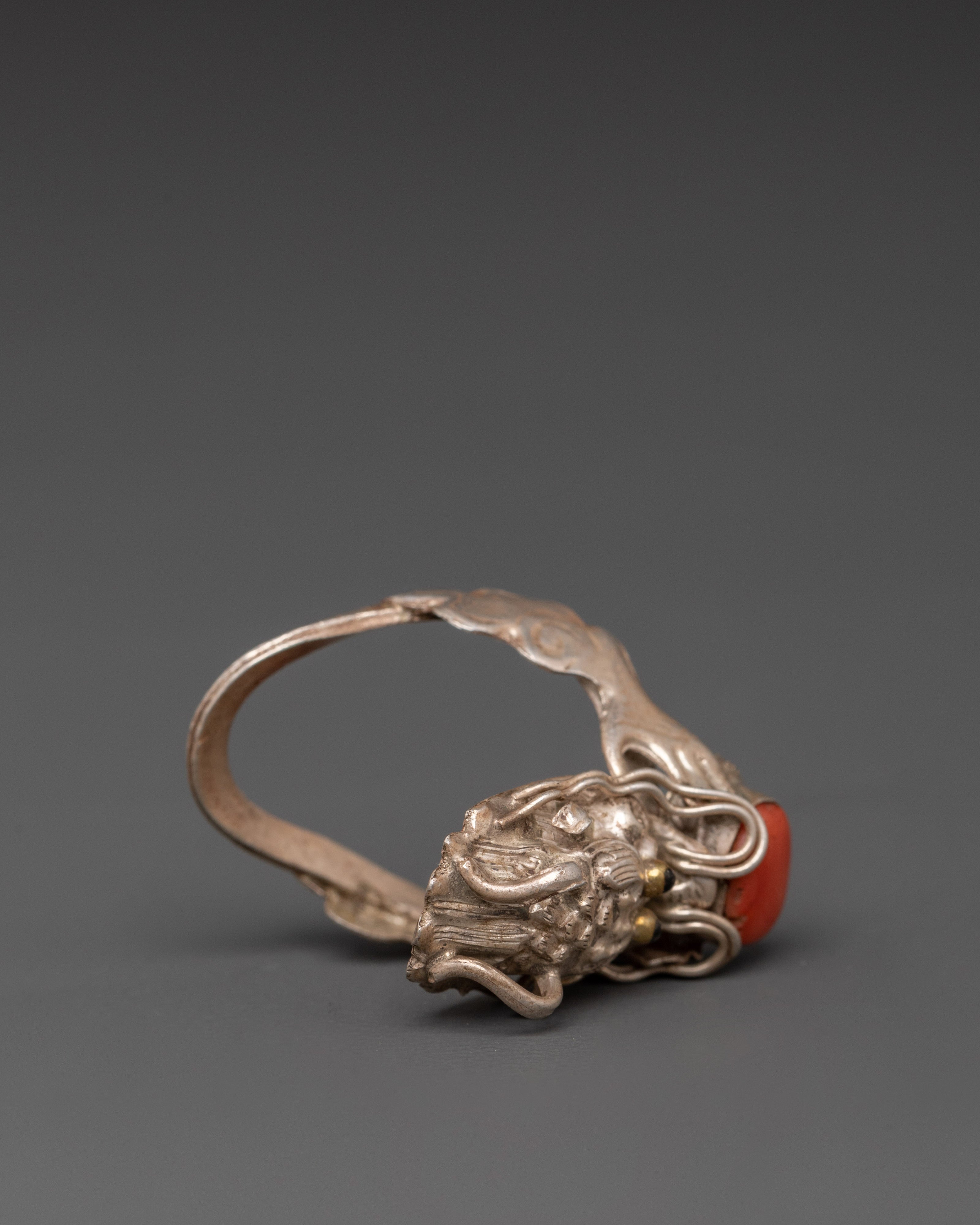 Coral Silver Ring | Fashion Jewelry with Handmade Craftsmanship