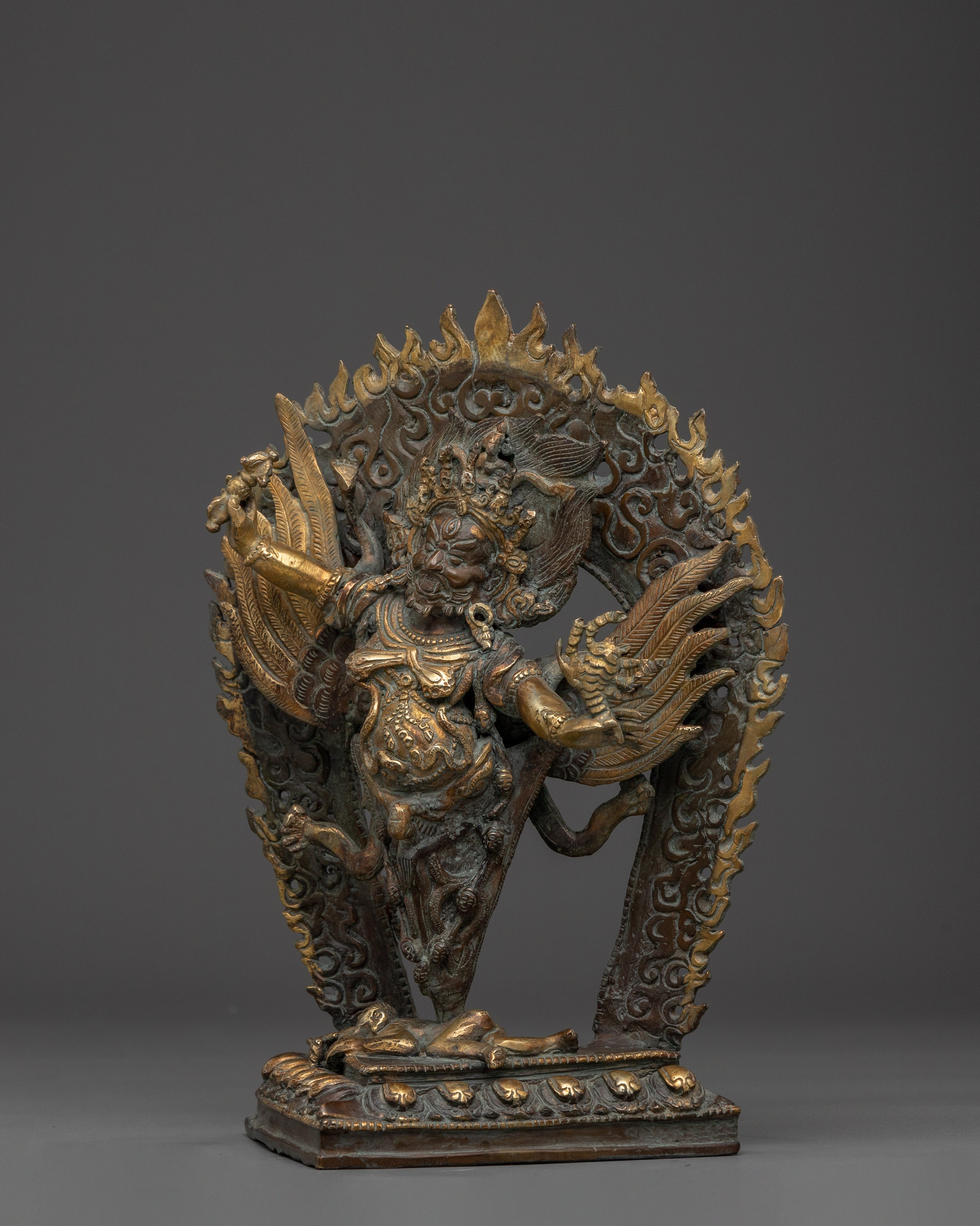Guru Dragpo with Phurba Statue |  Sacred Statue for Protection & Spiritual Power