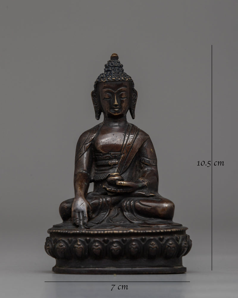 Oxidized Copper Shakyamuni Buddha Statue | A Symbol of Enlightenment and Serenity