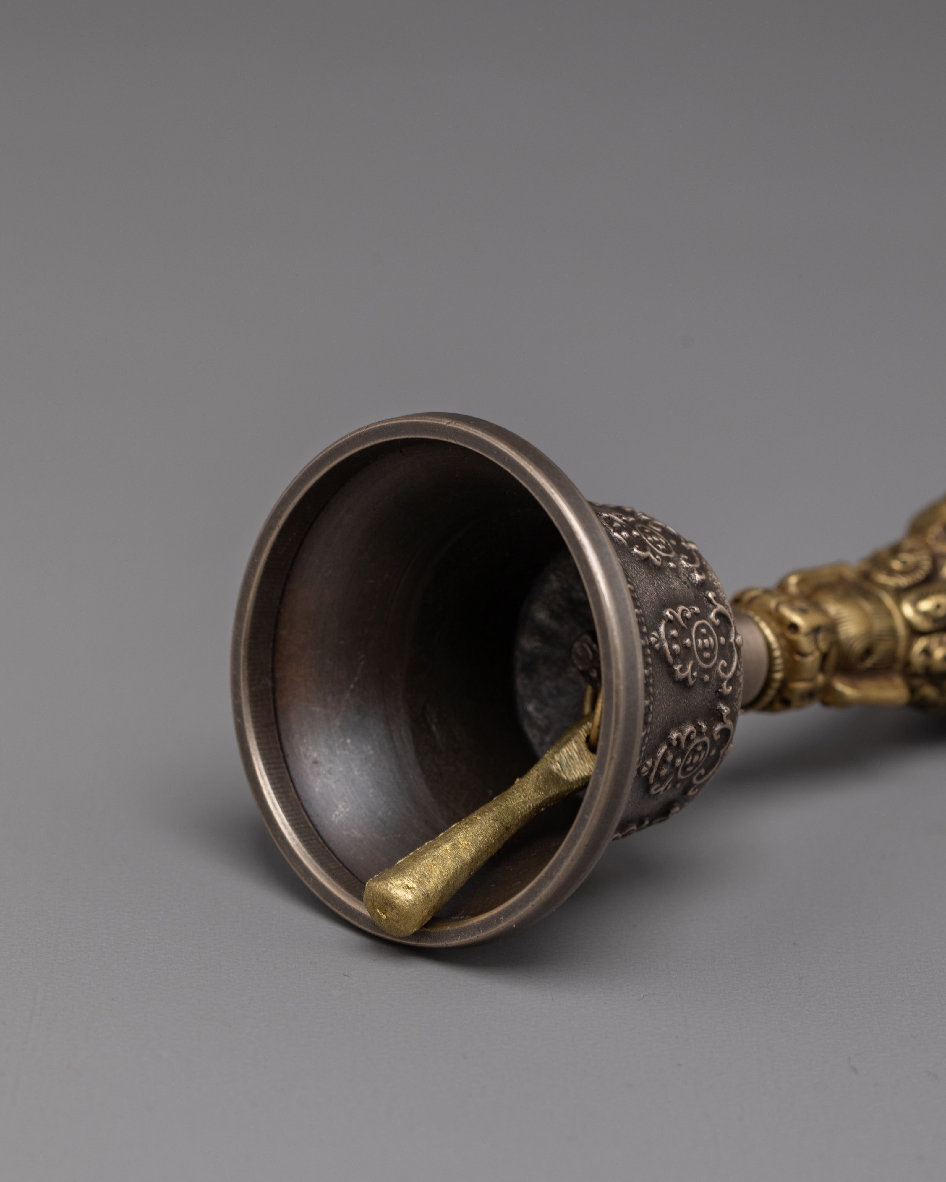 Handcrafted Vajra and Bell Set | Spiritual Brass and Bronze Deity Symbolism