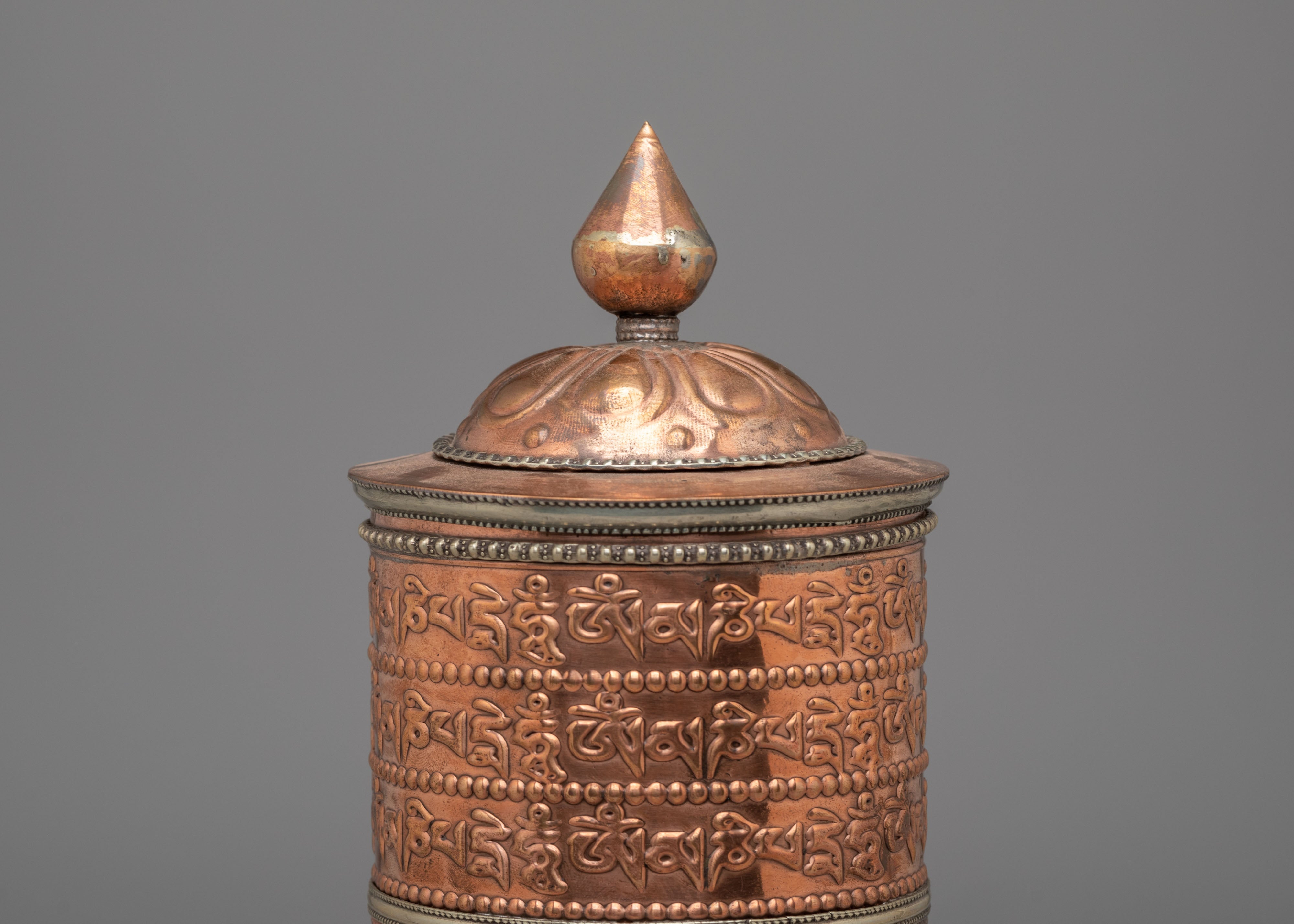 Traditional Altar Mantra Prayer Wheel | Spiritual Home Decor