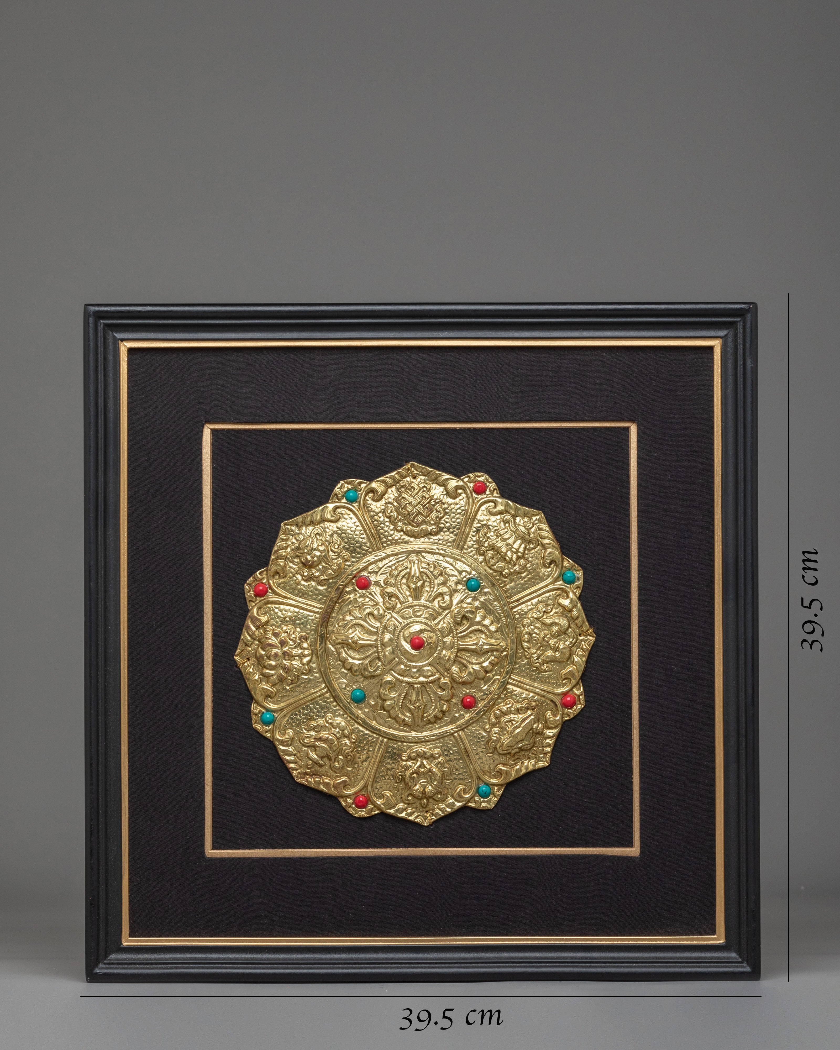Sacred Buddhist Mandala Wall Hanging | Brass Altar Wall Decor