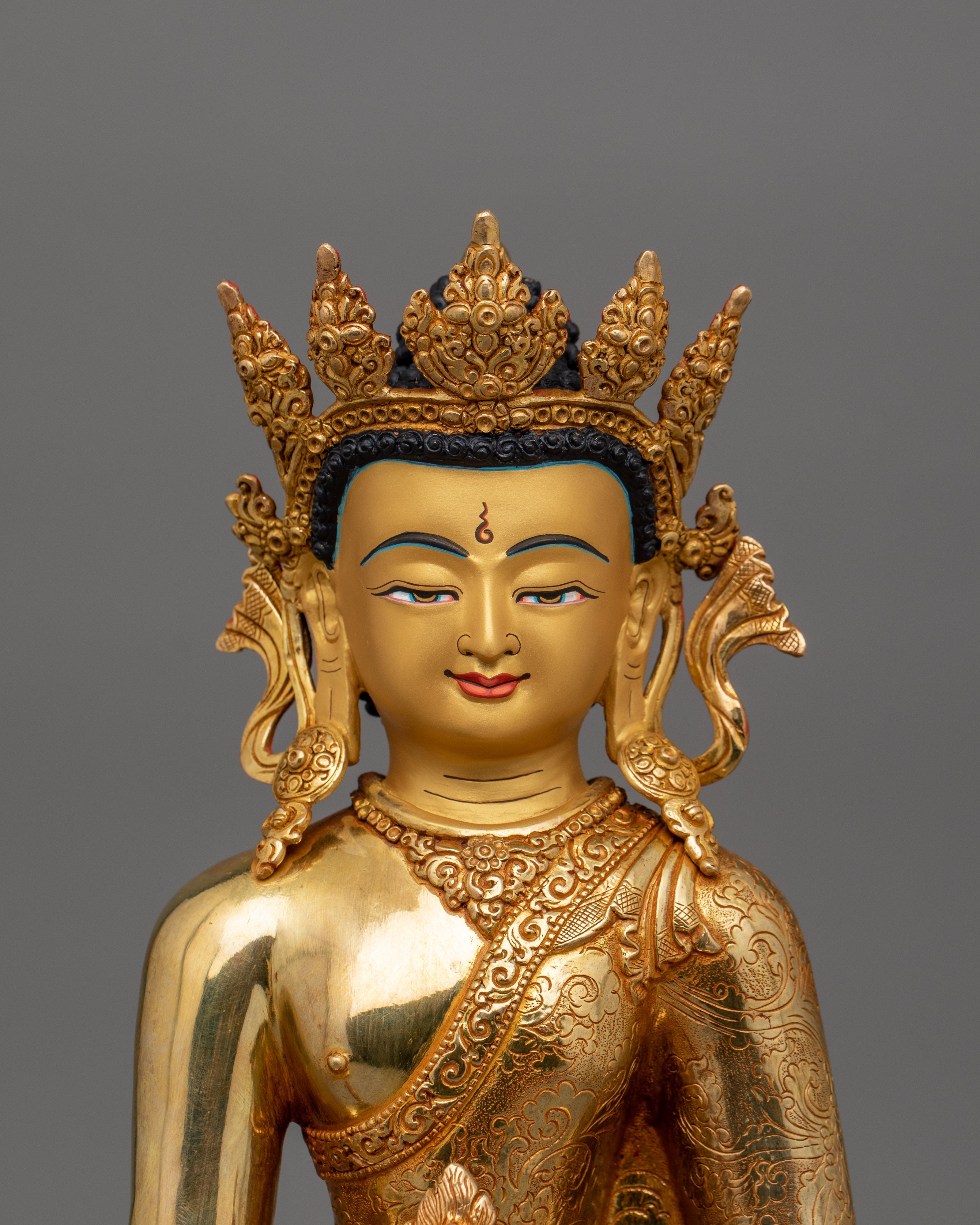 Buddhist Altar Bhaisajyaguru Healing Buddha Figurine | Medicine Buddha Statue
