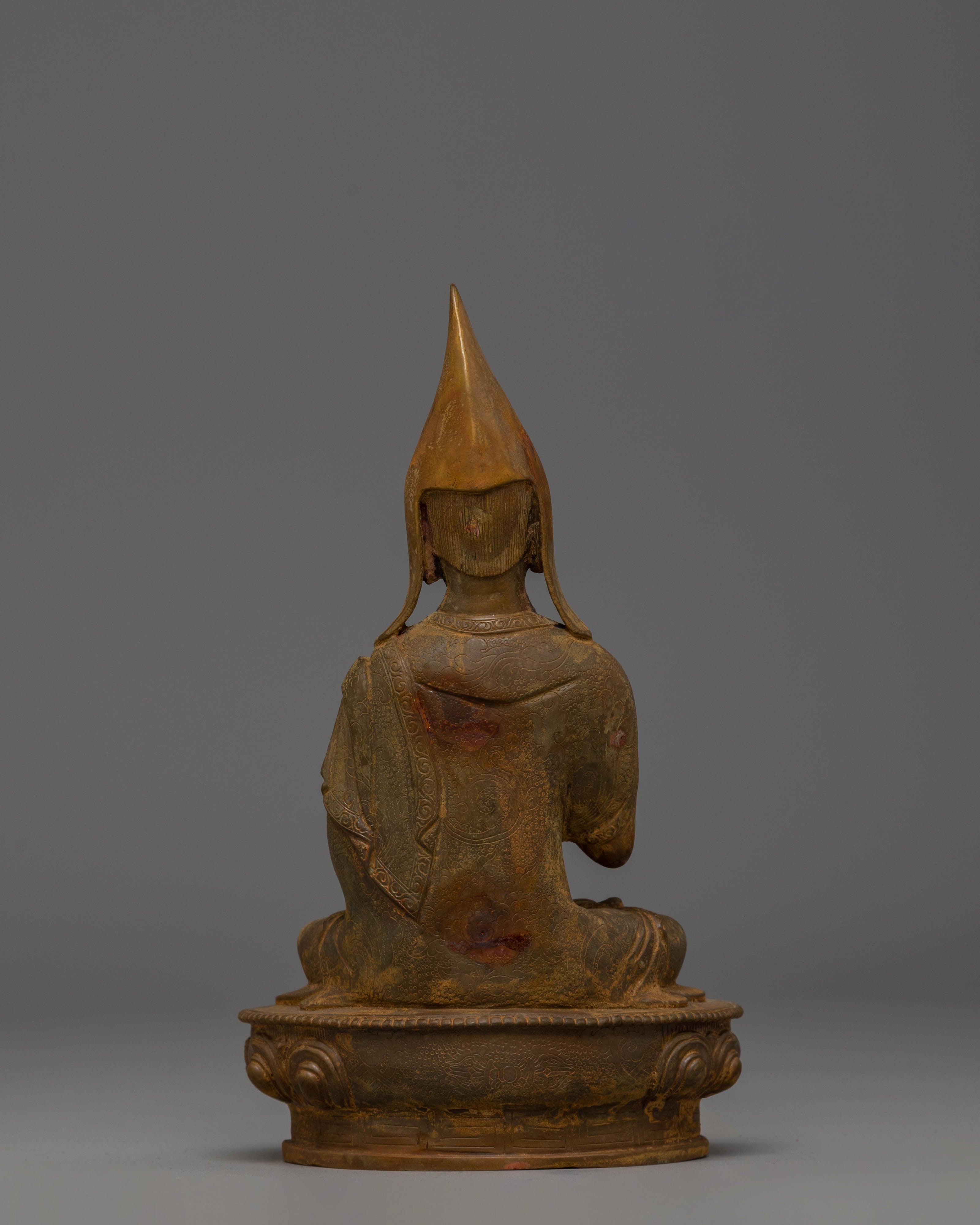 Sacred Tsongkhapa Je Statue Set | Tibetan Buddhist Figurines