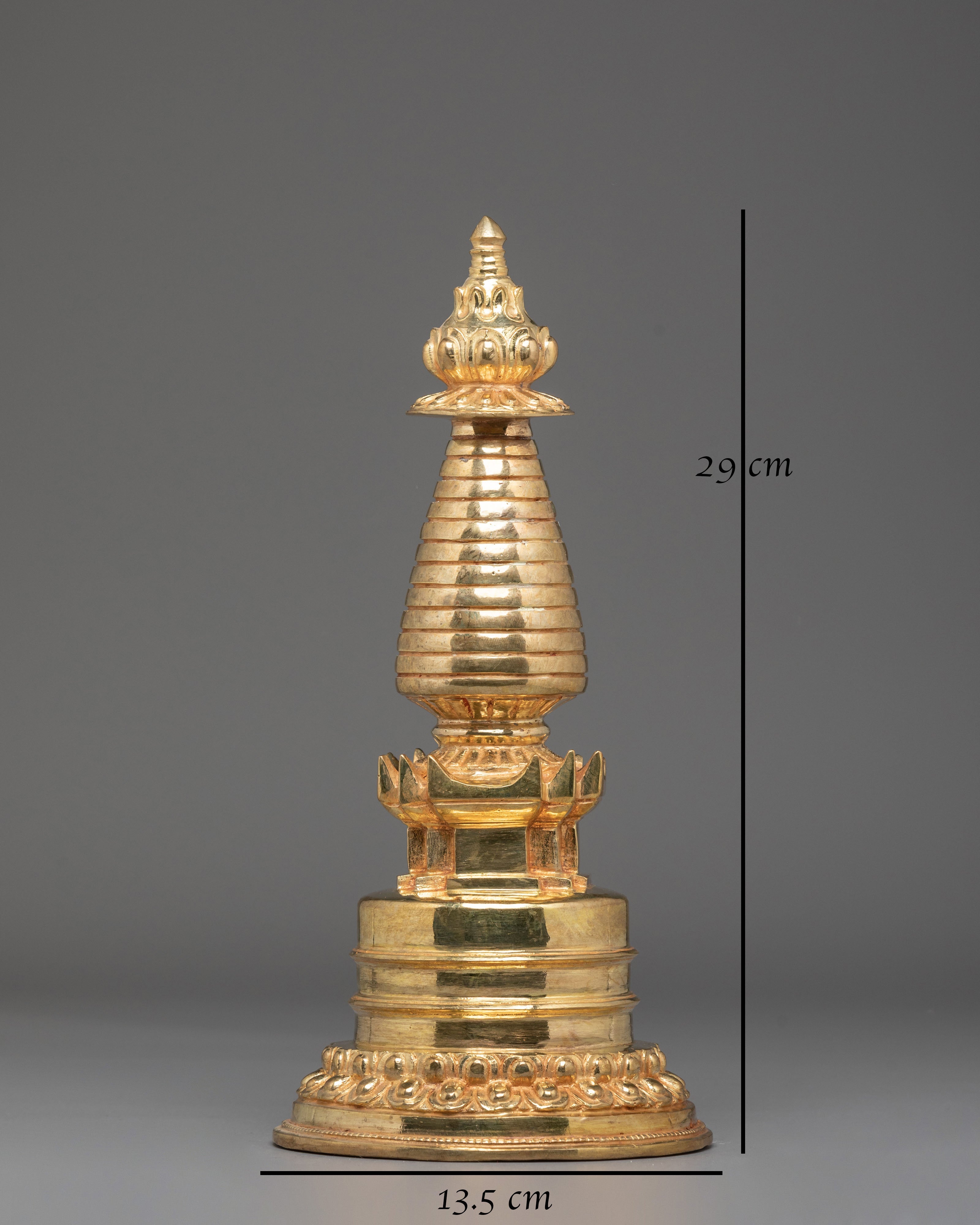 Handcrafted Tibetan Scared Stupa | Path to Enlightenment & Wisdom