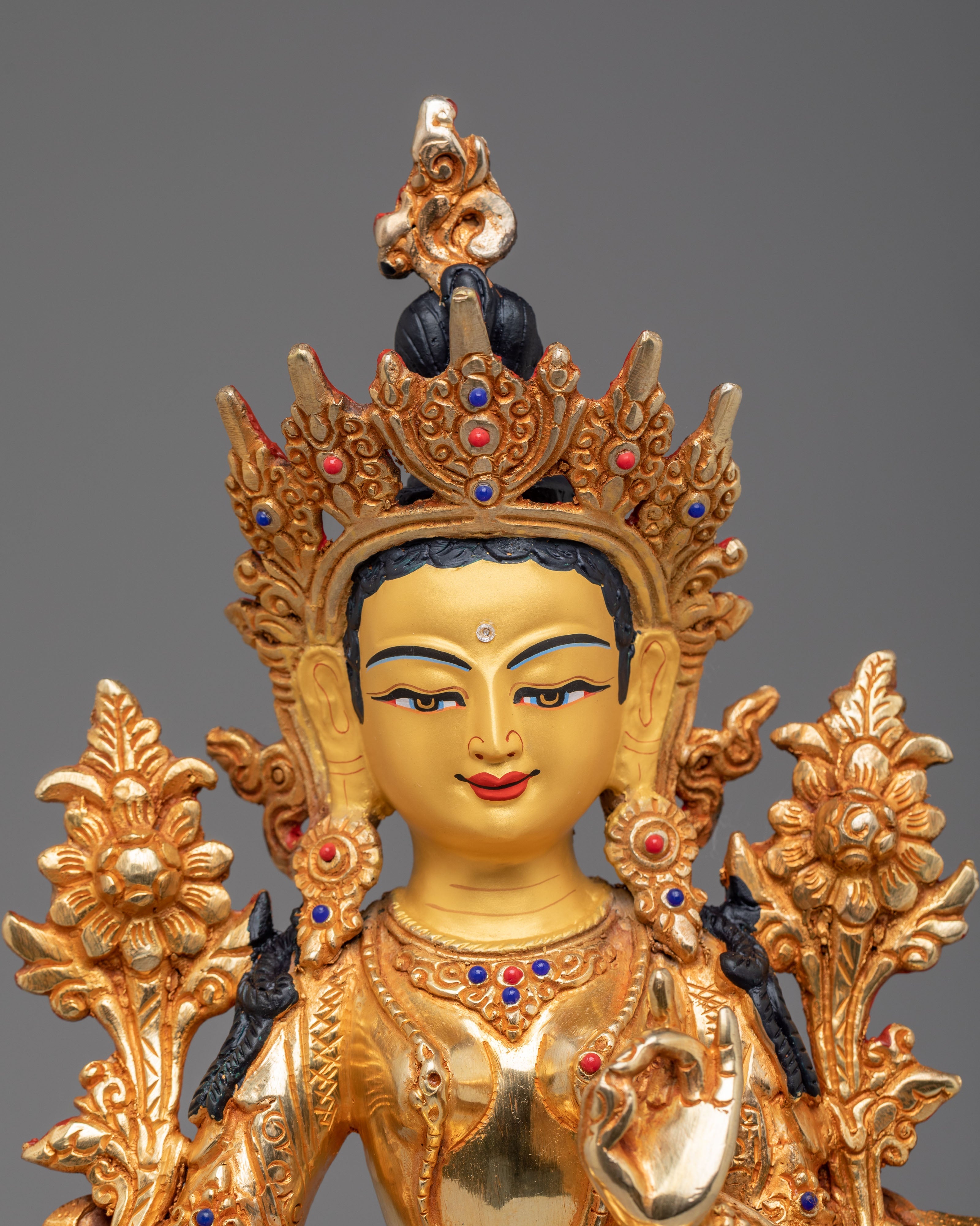 Vajrayana Green Tara Deity Statue | Buddhist Compassion Goddess