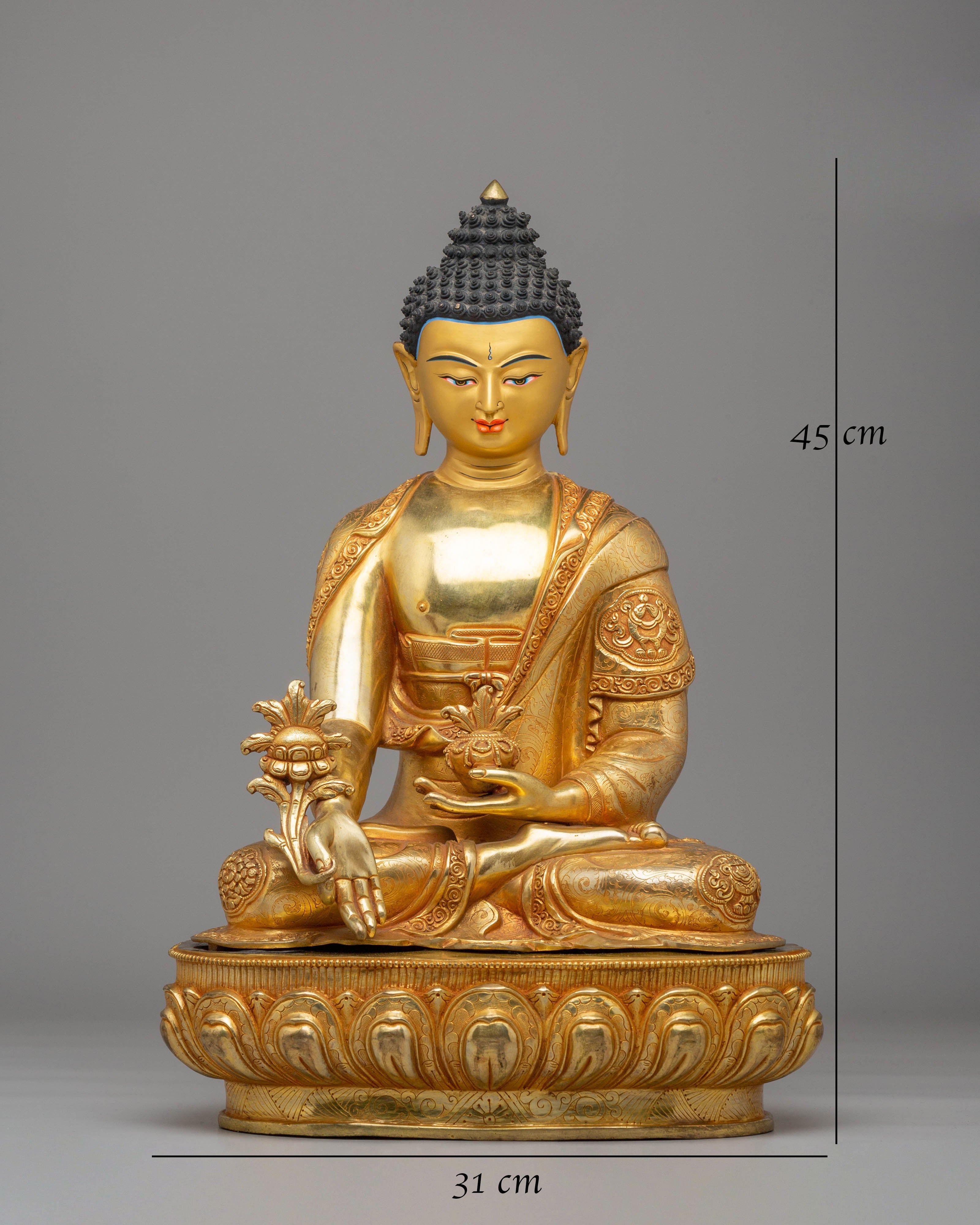 Tibetan Medicine Buddha Statue | Handmade Artwork